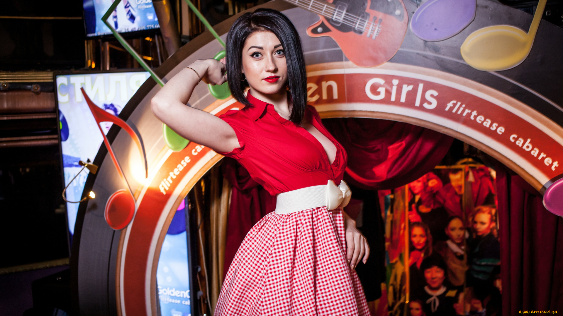 девушки, -, брюнетки, , шатенки, golden, girls, ночной, клуб, модель