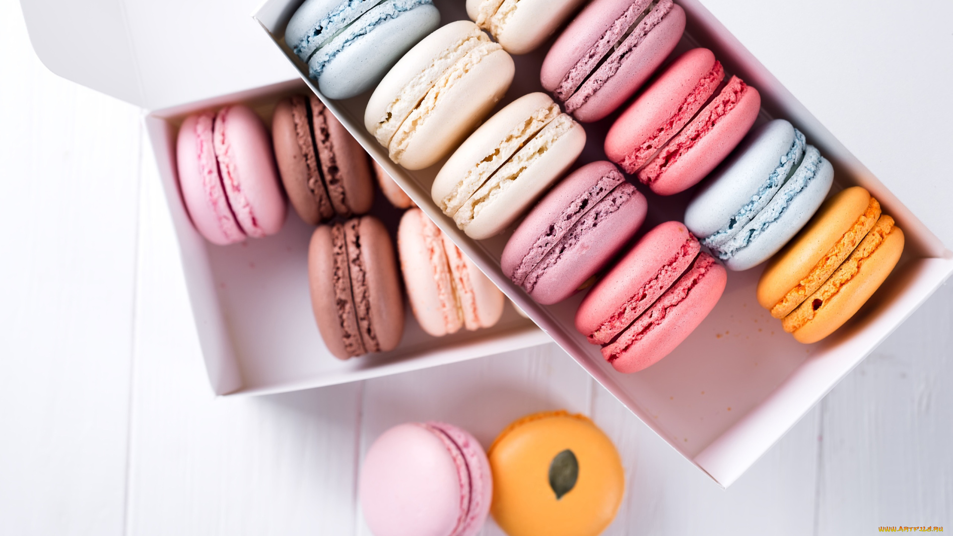 еда, макаруны, лакомство, печенье, ассорти