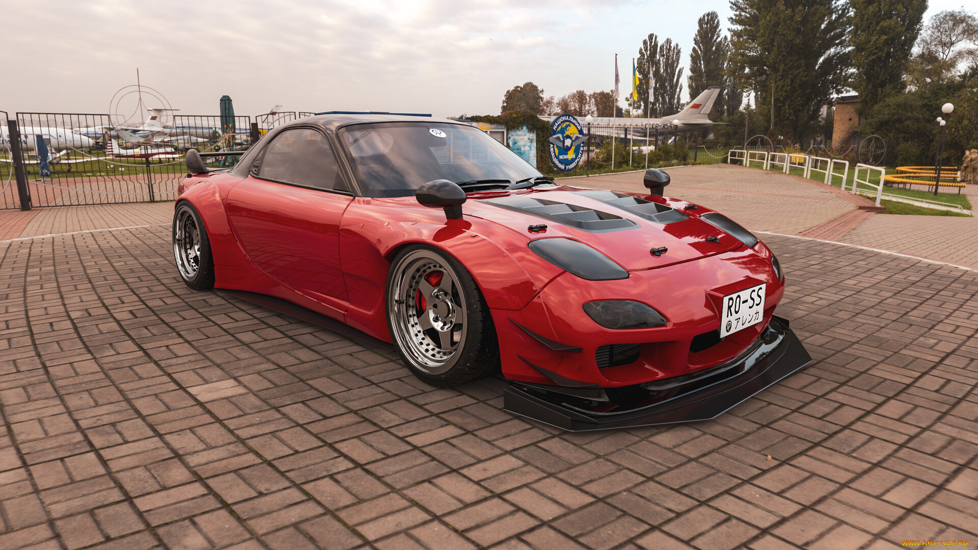 mazda, rx7, red, lady, автомобили, виртуальный, тюнинг, mazda, rx7, red, lady