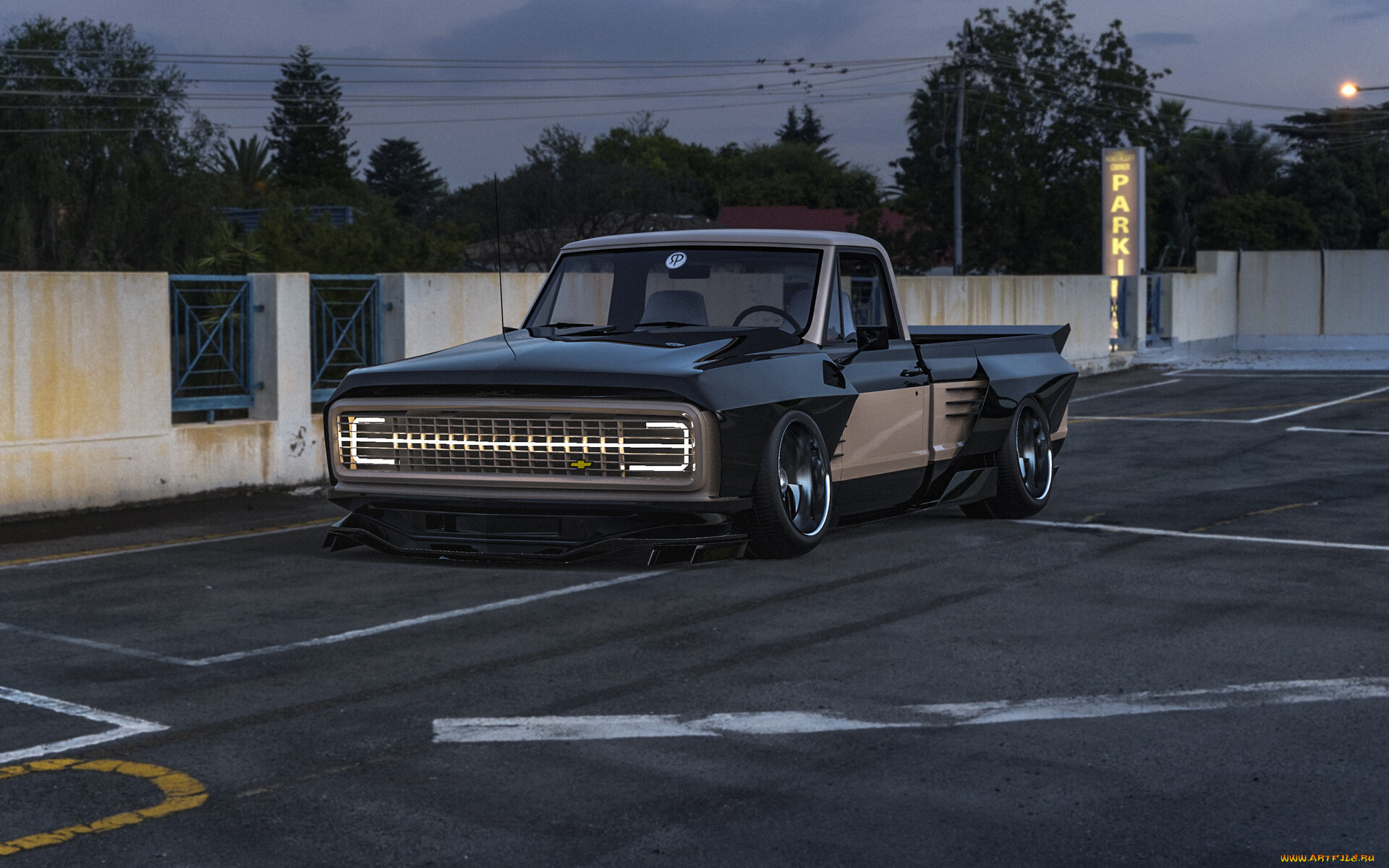 chevrolet, c10, cyber, truck, автомобили, виртуальный, тюнинг, chevrolet, c10, cyber, truck