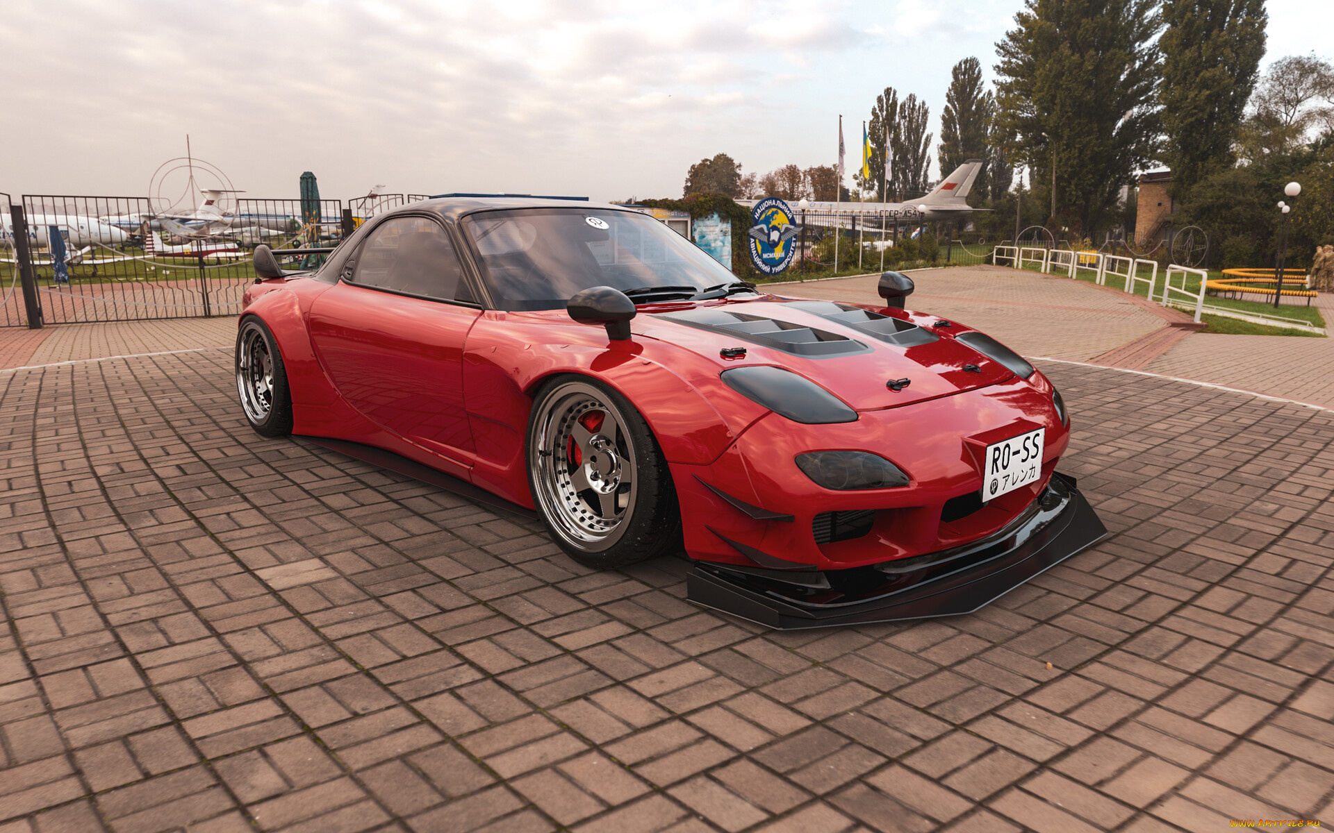 mazda, rx7, red, lady, автомобили, виртуальный, тюнинг, mazda, rx7, red, lady