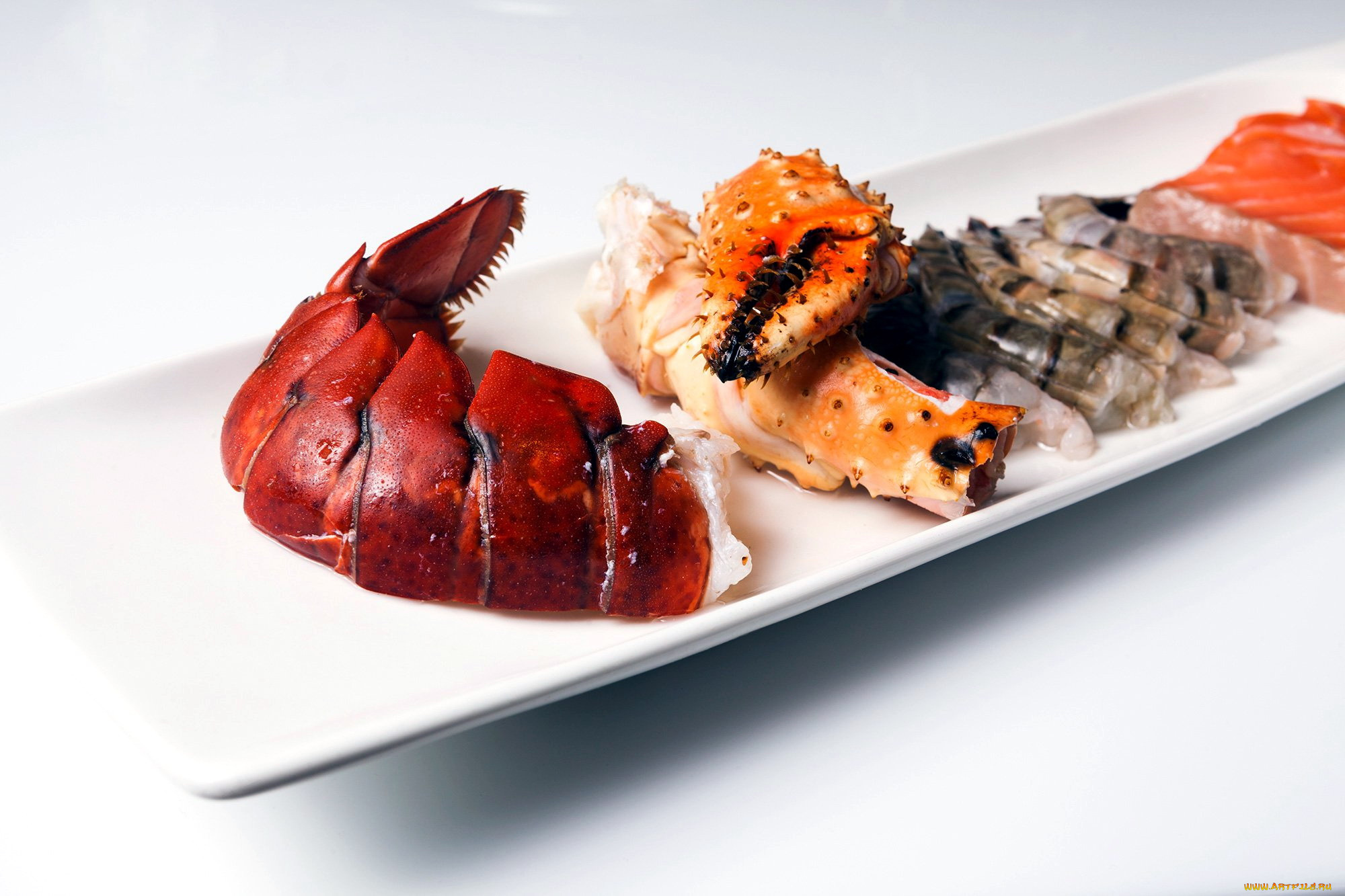 еда, рыбные, блюда, , с, морепродуктами, морепродукты