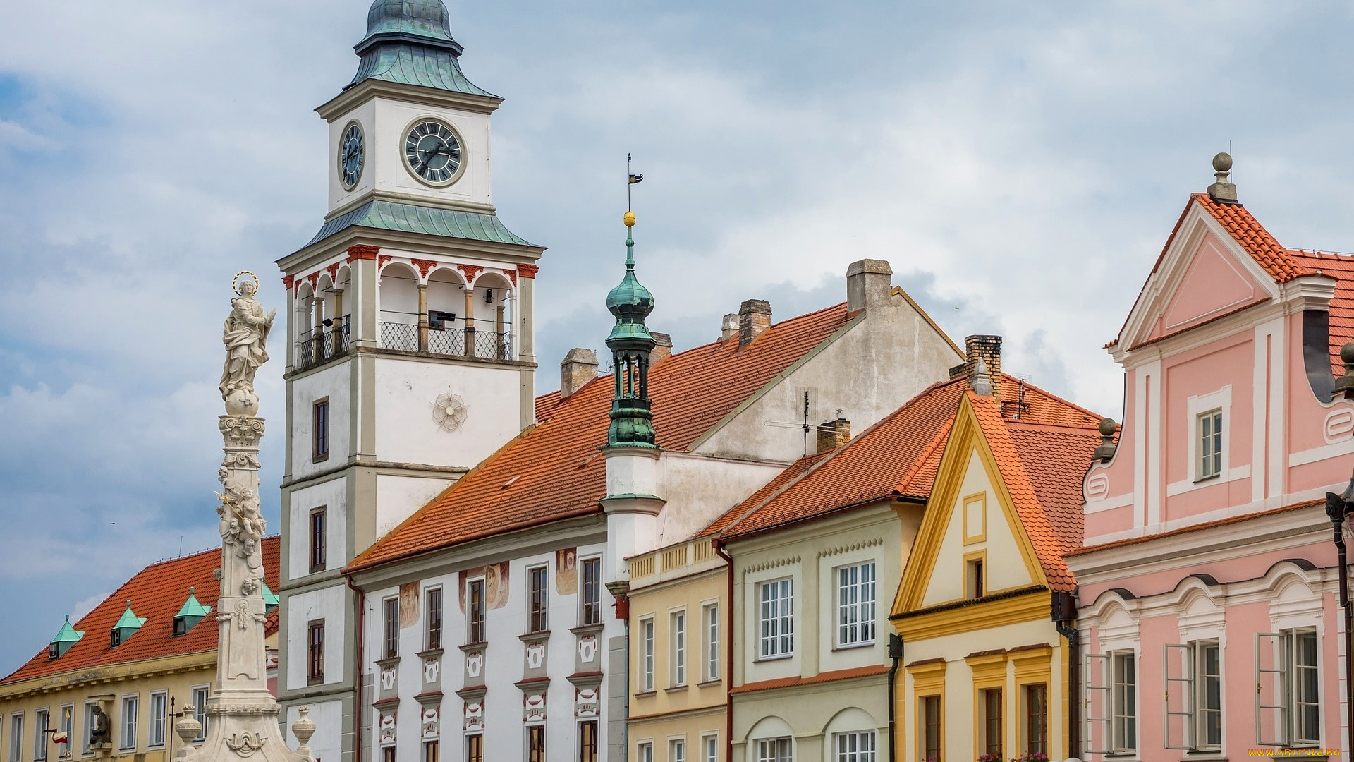 trebon, czech, republic, города, -, здания, , дома, czech, republic