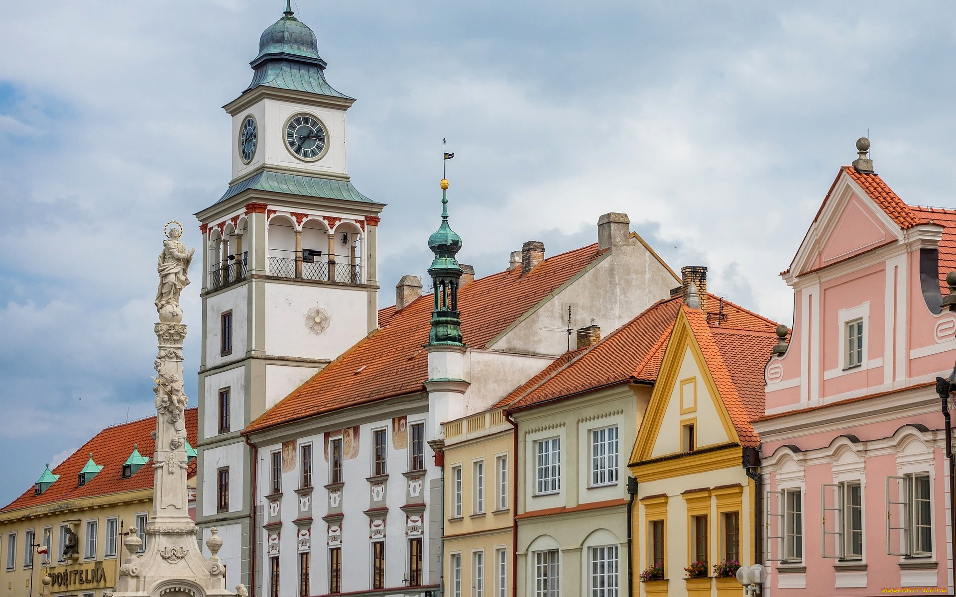trebon, czech, republic, города, -, здания, , дома, czech, republic