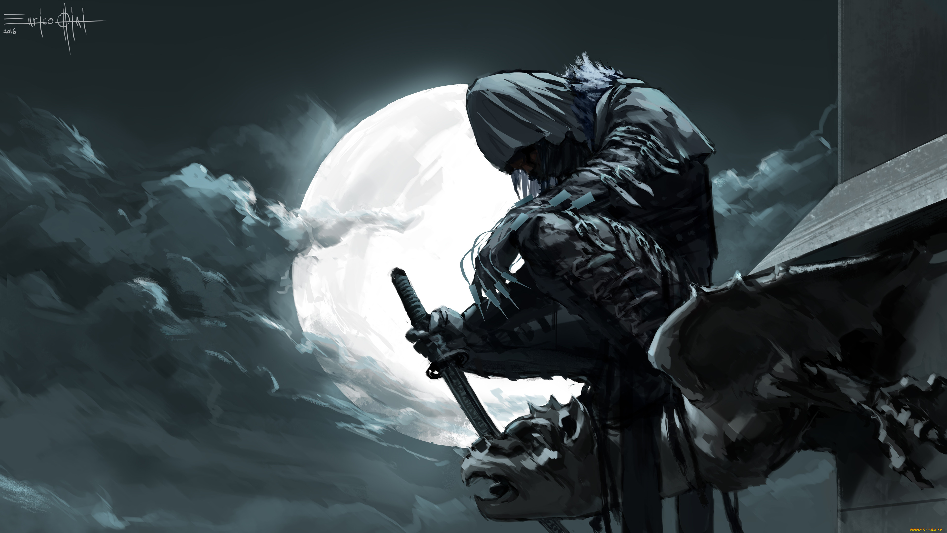 фэнтези, люди, воин