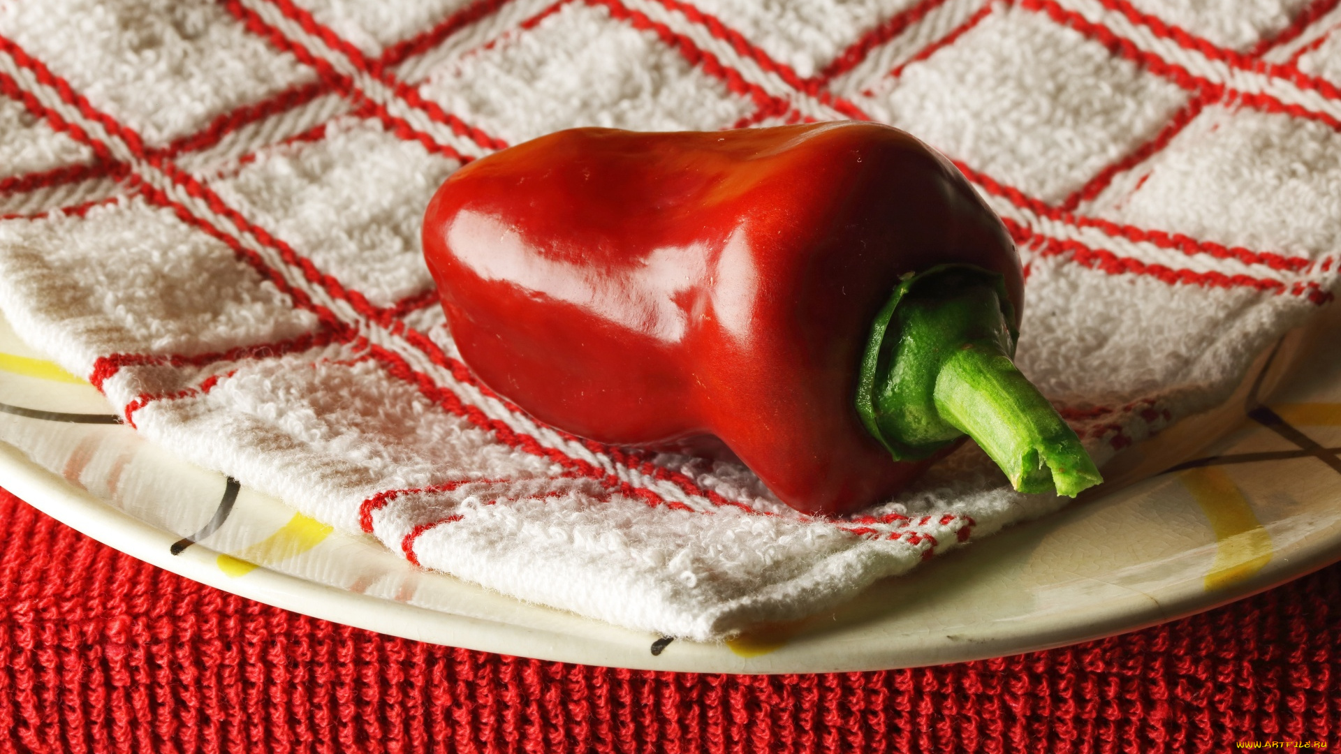 еда, перец, красный, стручок