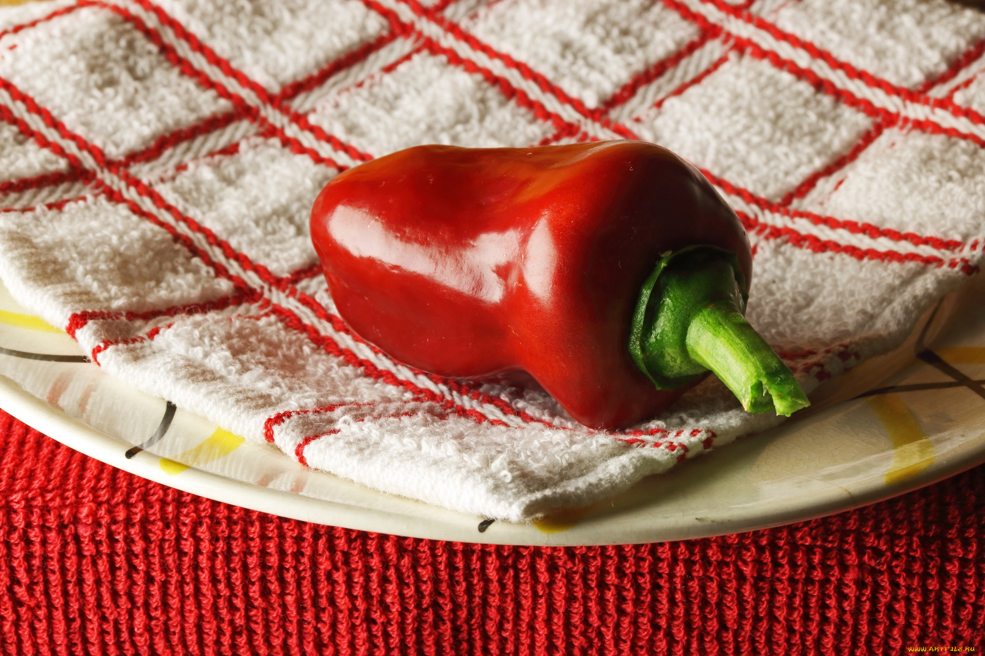 еда, перец, красный, стручок