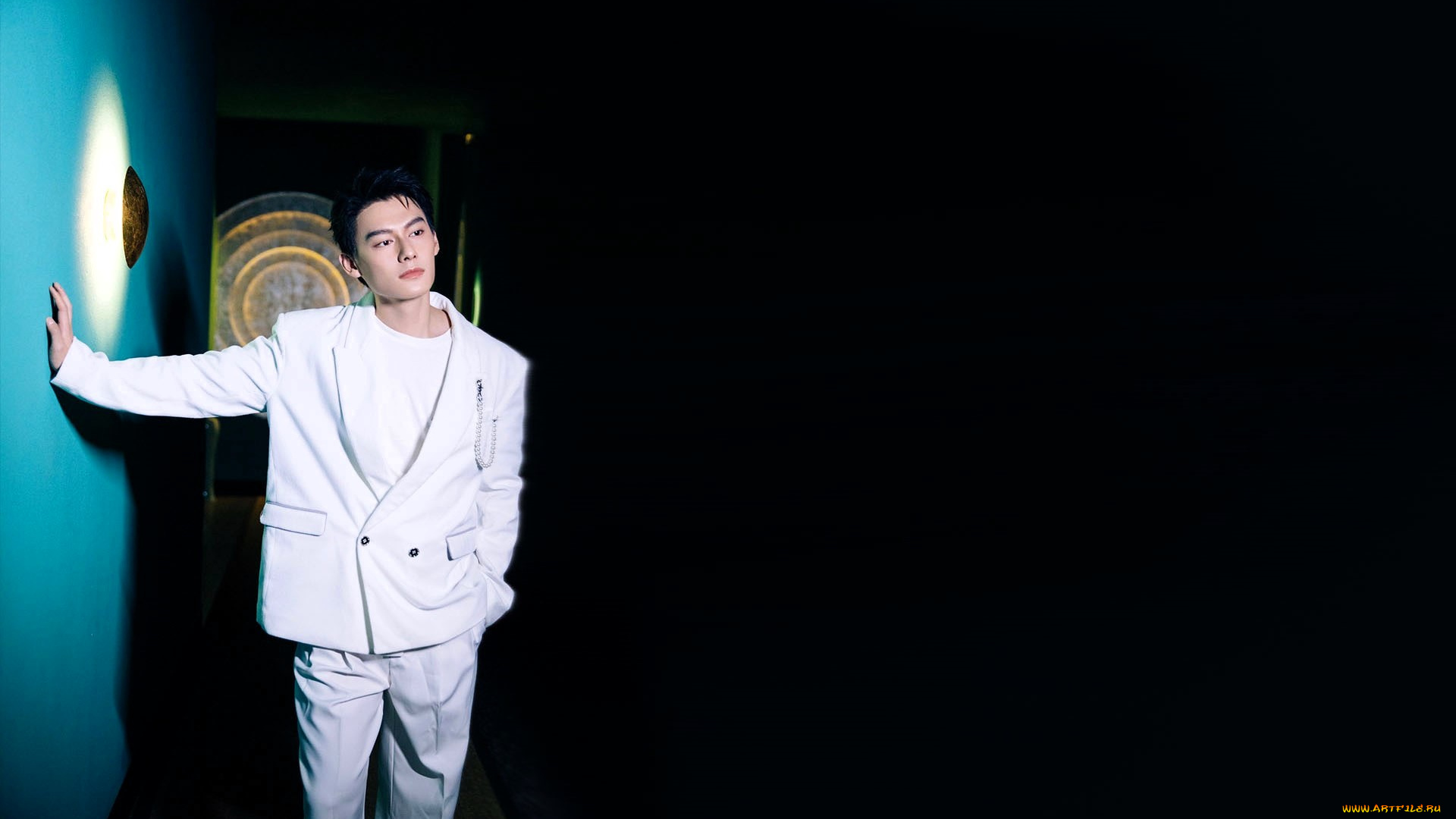 мужчины, wang, zhuocheng, актер, костюм, стена