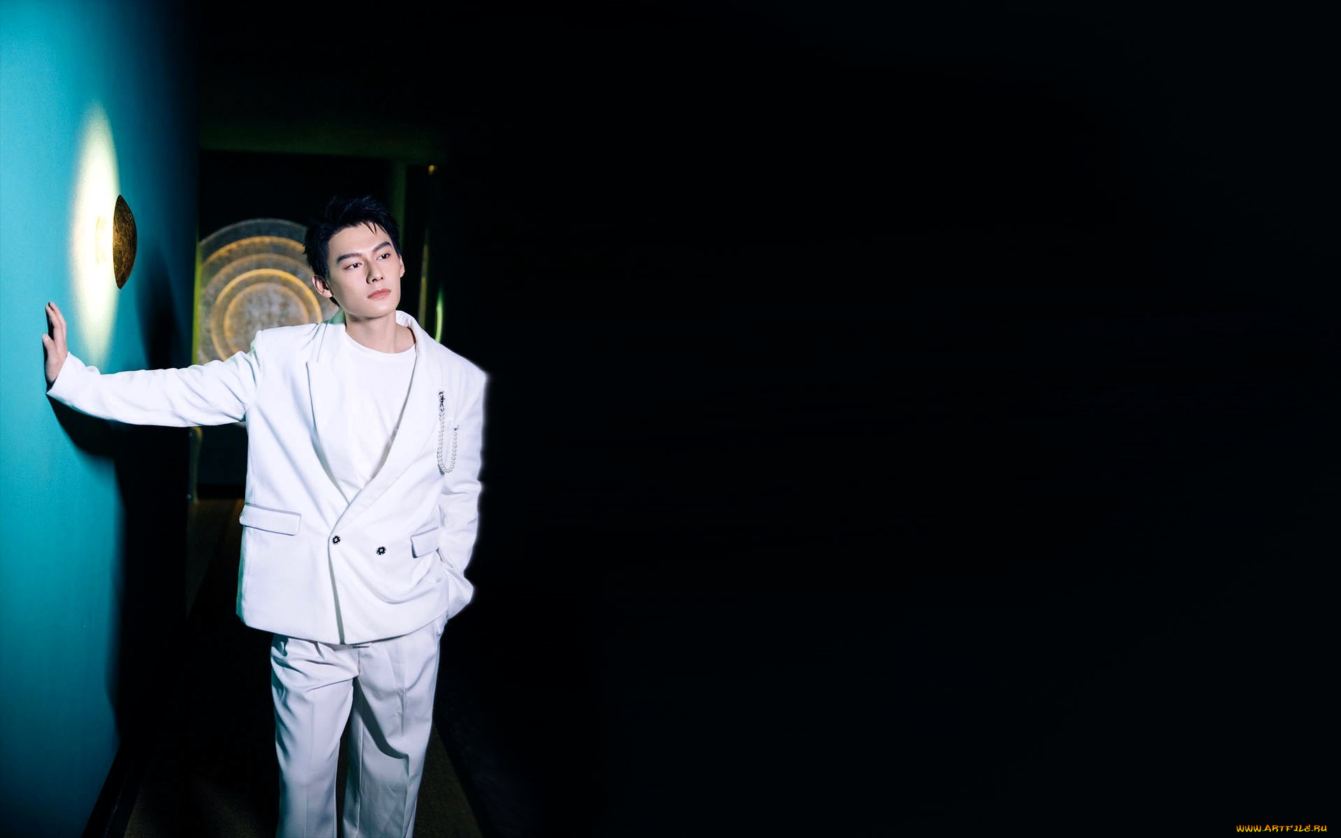 мужчины, wang, zhuocheng, актер, костюм, стена