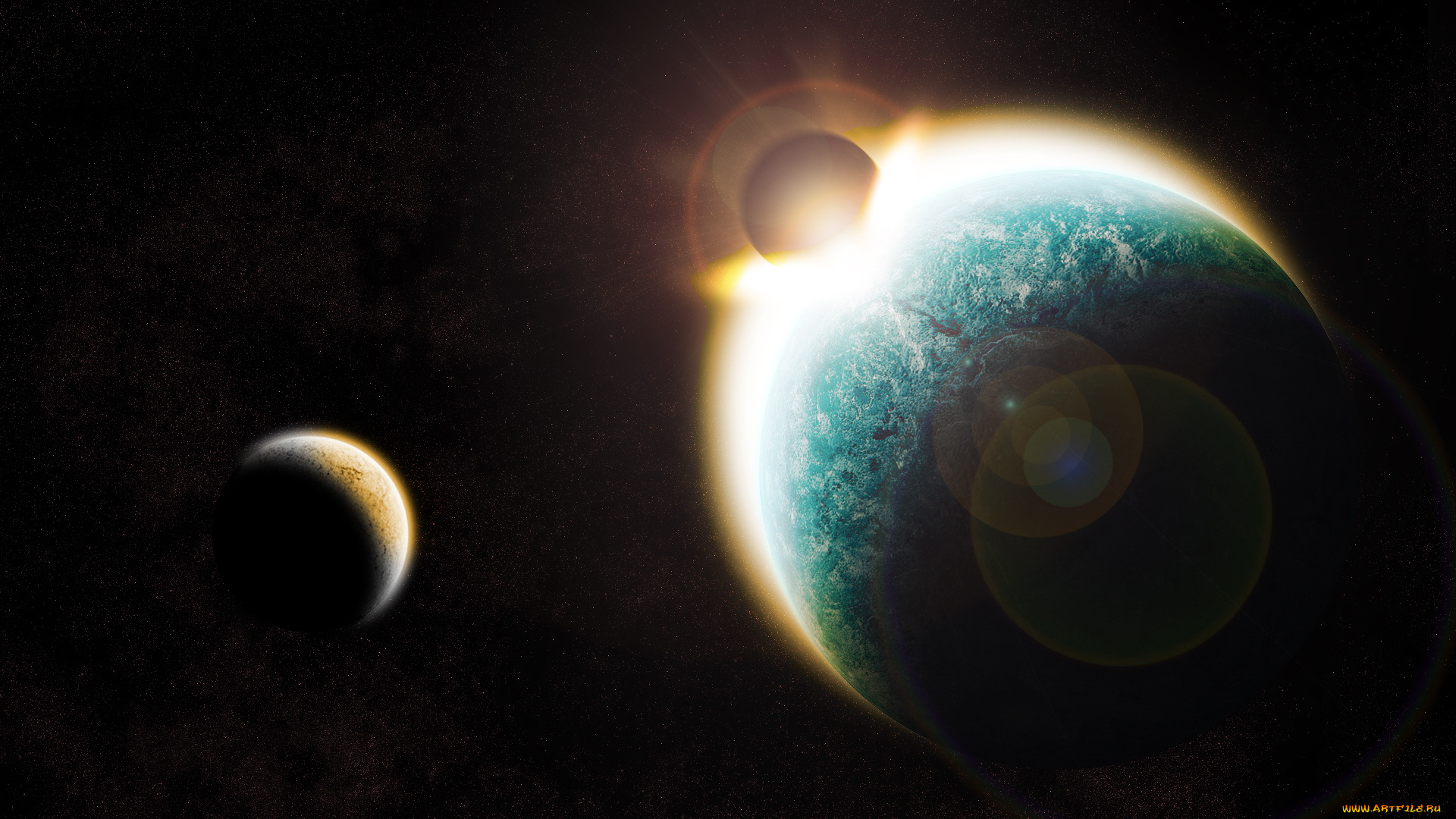 космос, арт, планеты