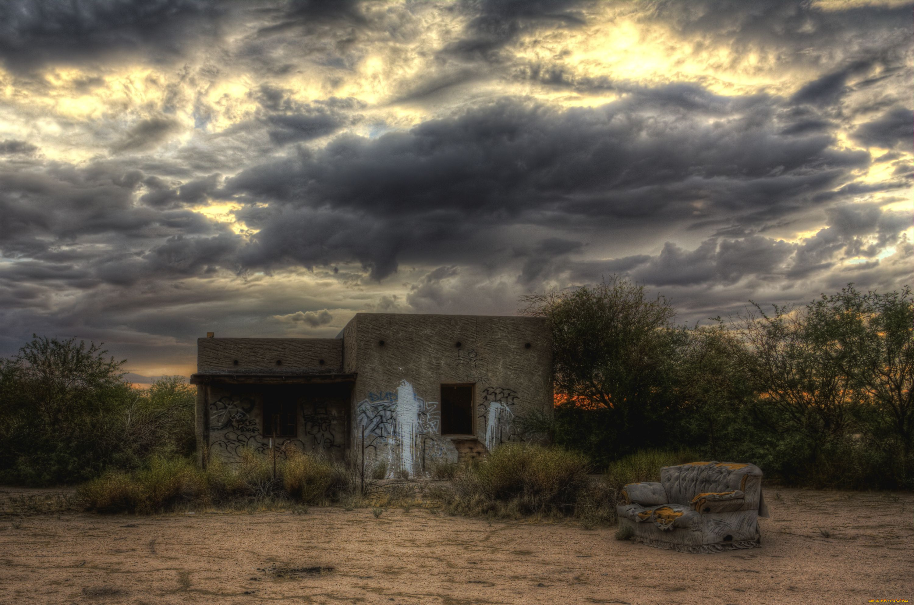 разное, развалины, руины, металлолом, хижина