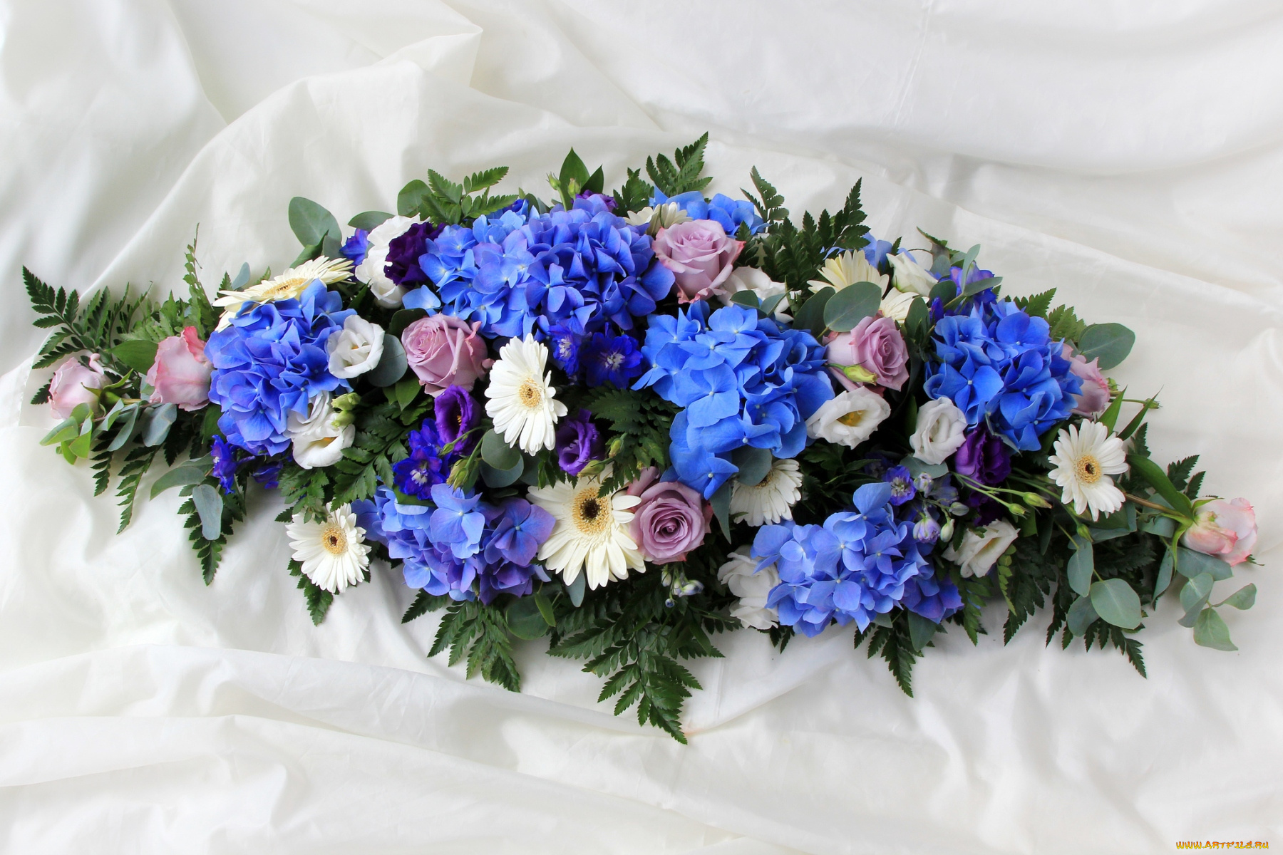 цветы, букеты, композиции, эустома, розы, гортензия, герберы