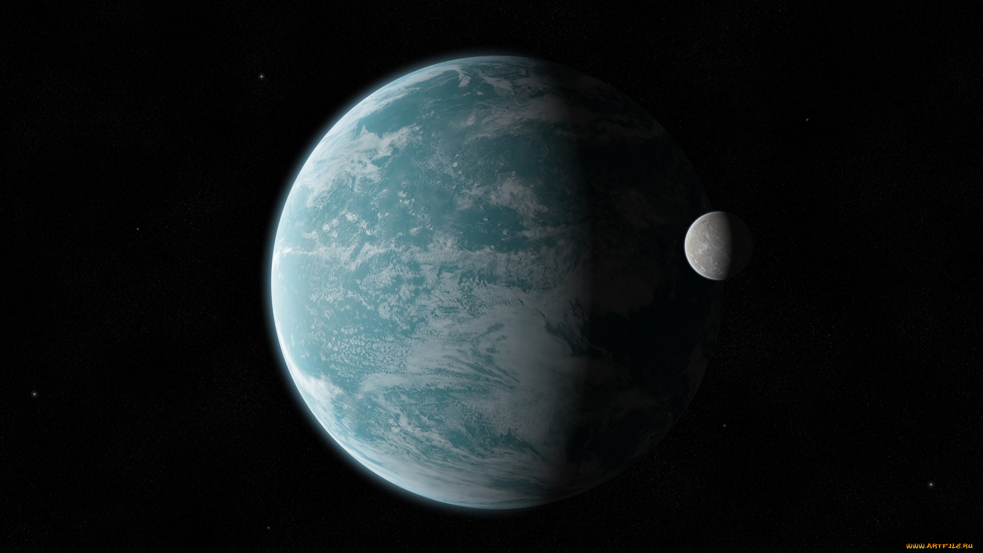 космос, арт, звезды, пространство, планета, спутник, бесконечность