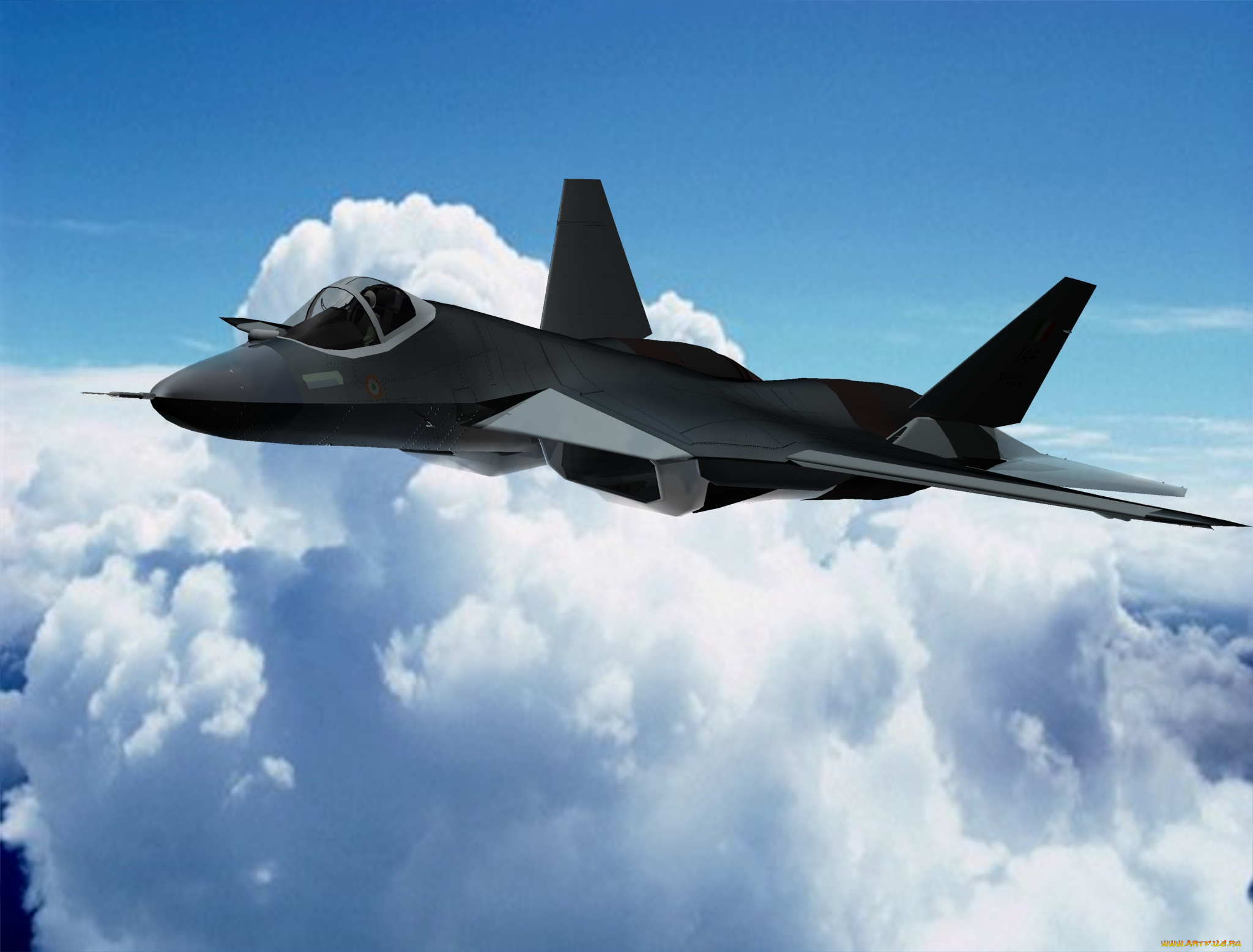 sukhoi, pak, ta, fa, 50, авиация, 3д, рисованые, graphic, полет, истребитель, небо