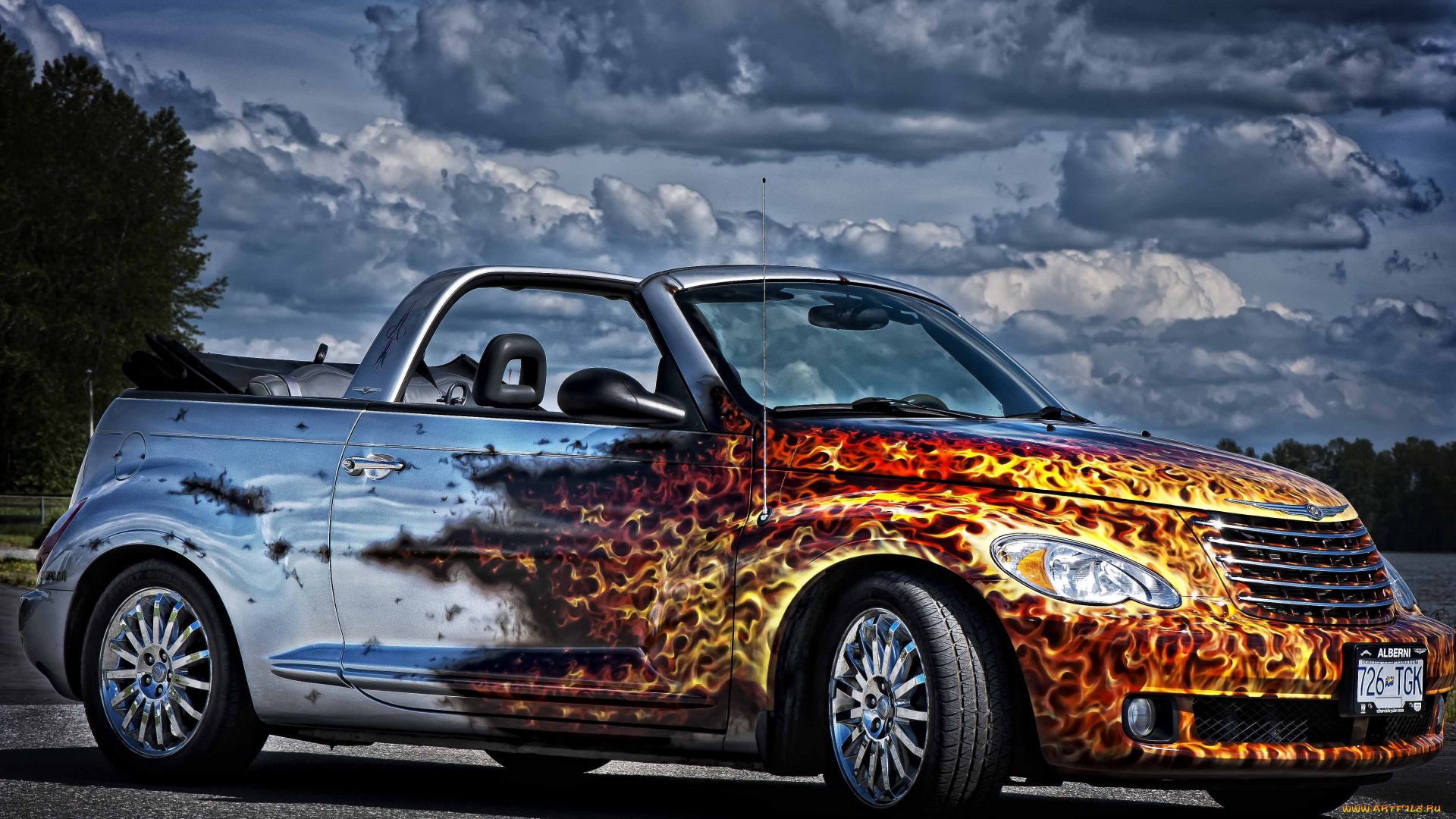 автомобили, chrysler, flame