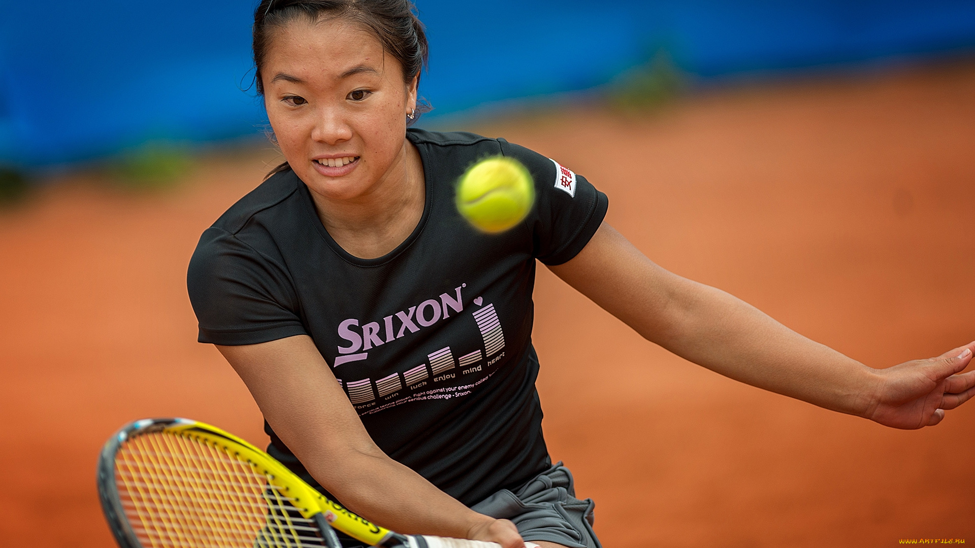 kurumi, nara, спорт, теннис, ракетка, девушка, корт