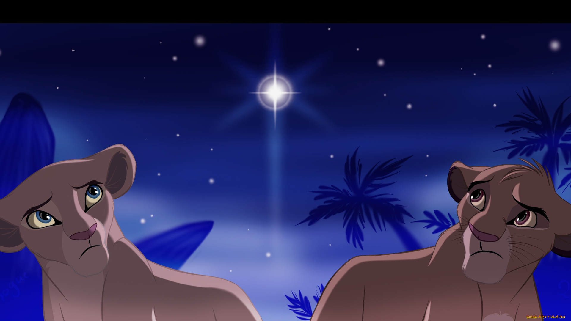 рисованные, животные, , львы, львы