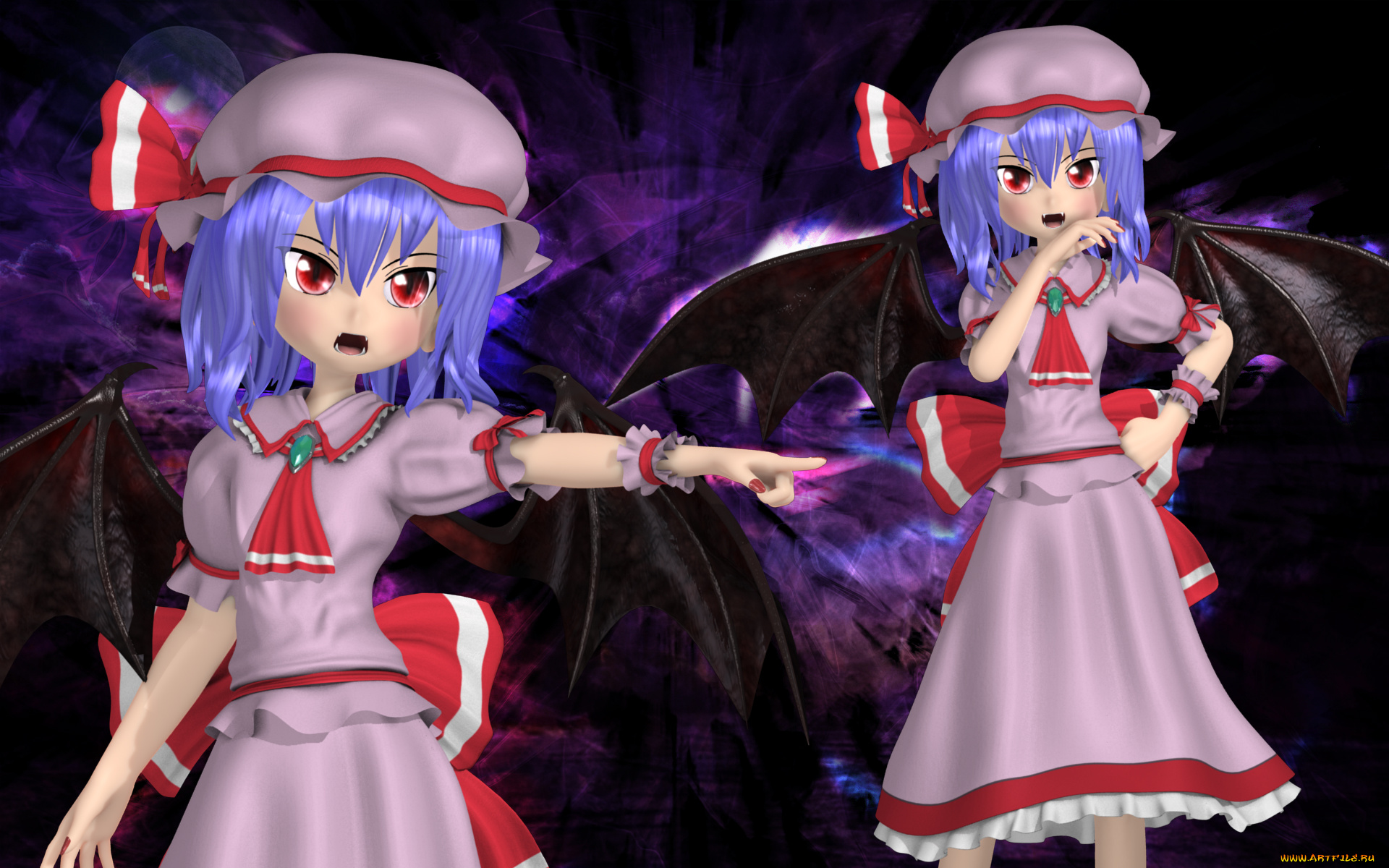 remilia, 3д, графика, аниме, , anime, взгляд, девушки