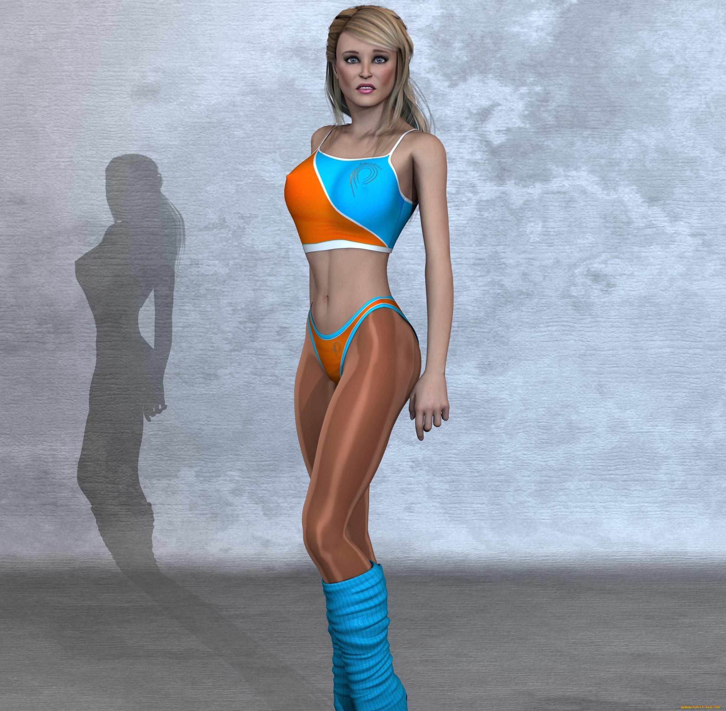 3д, графика, люди, , people, девушка, взгляд, купальник