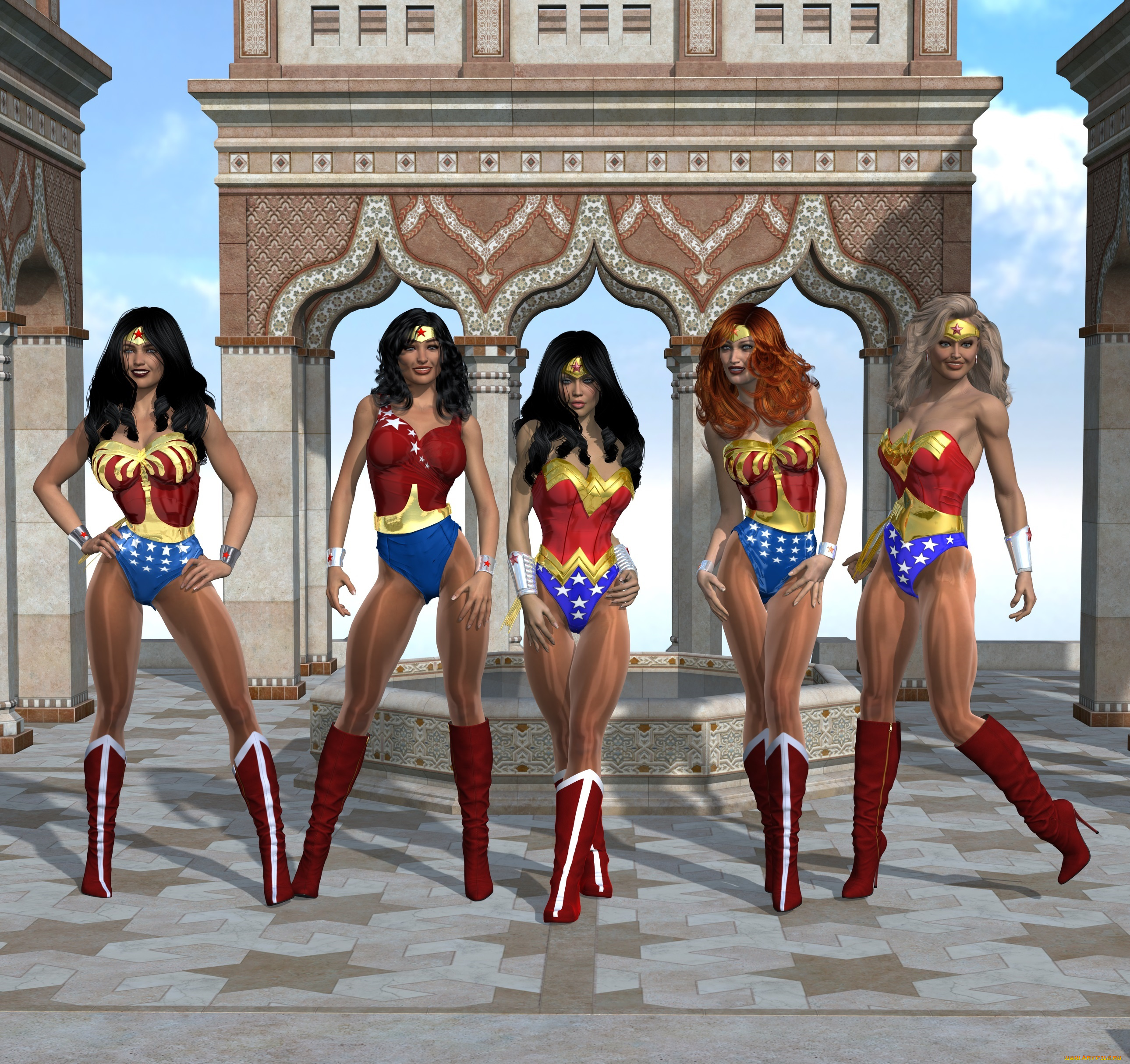 3д, графика, фантазия, , fantasy, супермен, взгляд, девушки