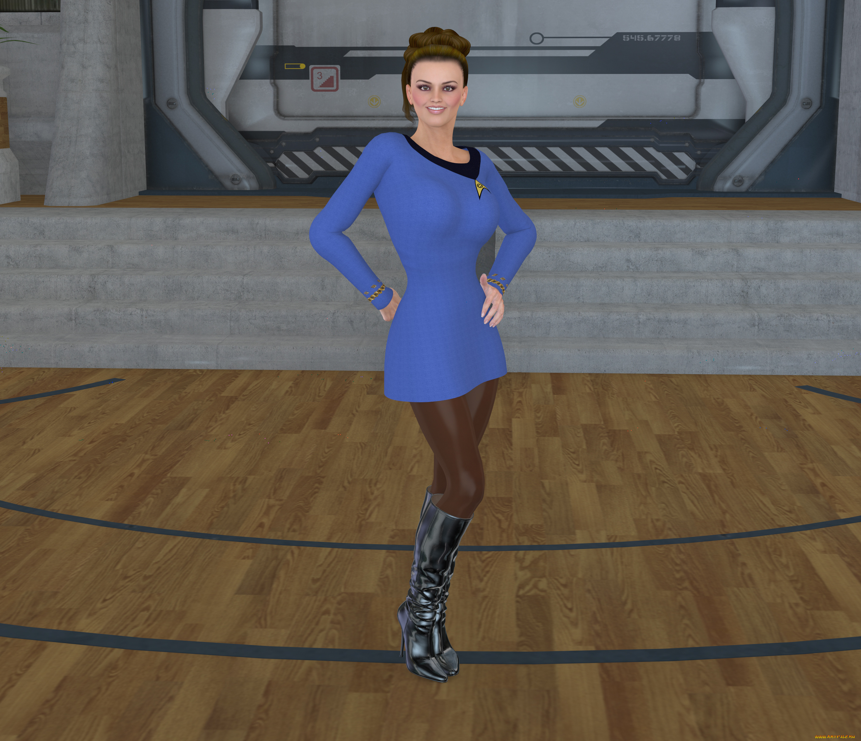 3д, графика, люди, , people, улыбка, взгляд, девушка