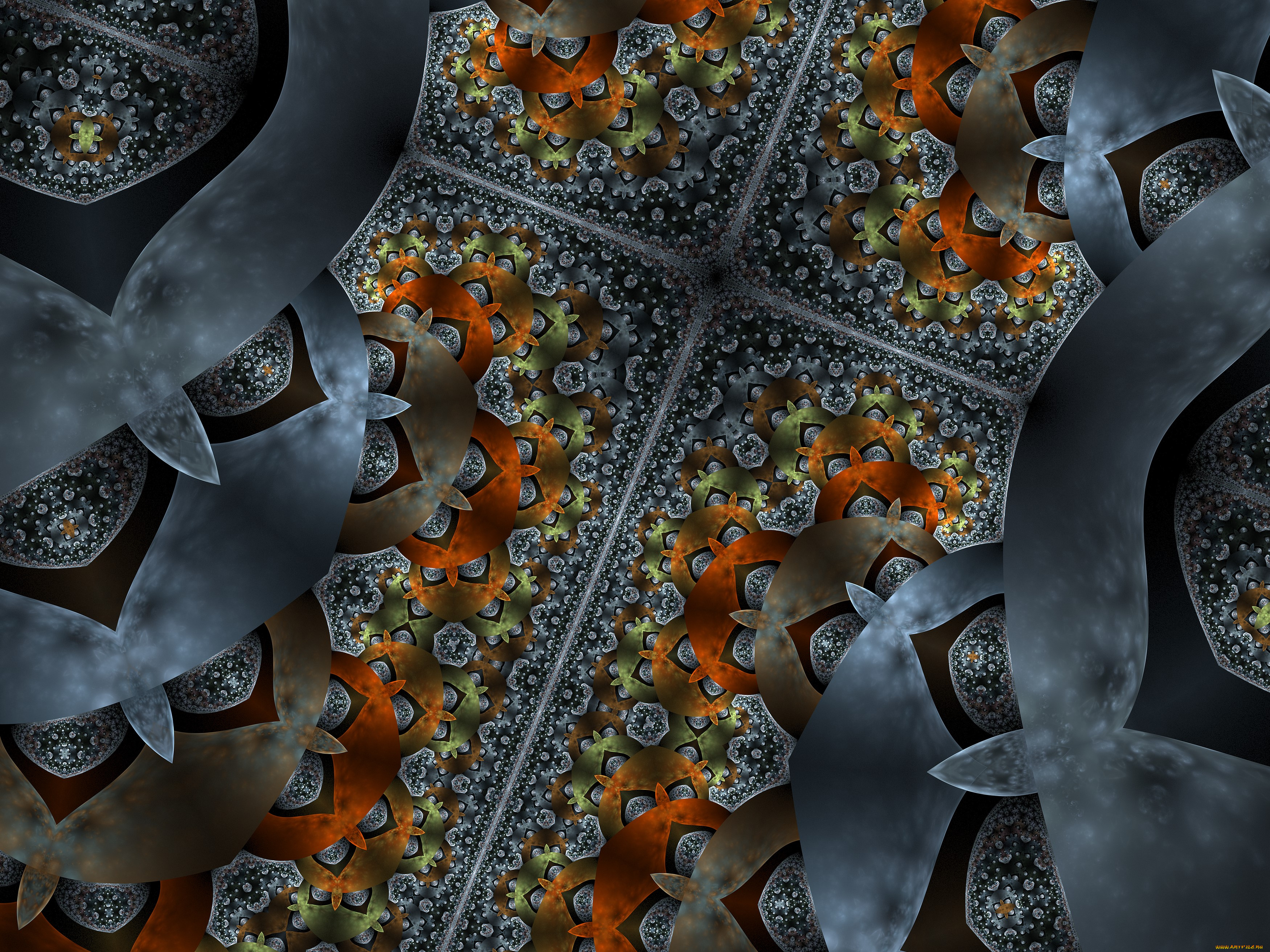 3д, графика, фракталы, , fractal, цвета, фон, узор