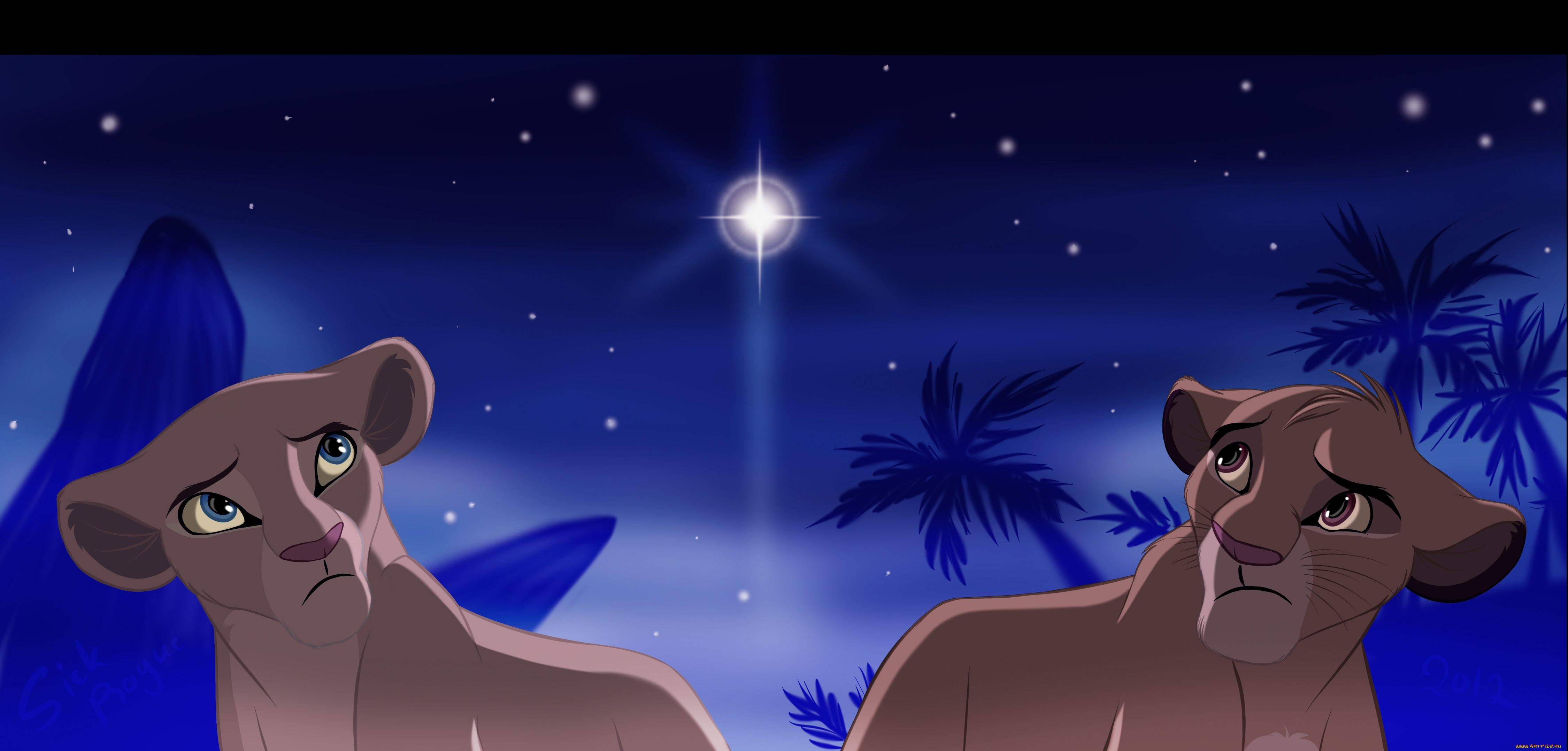 рисованные, животные, , львы, львы