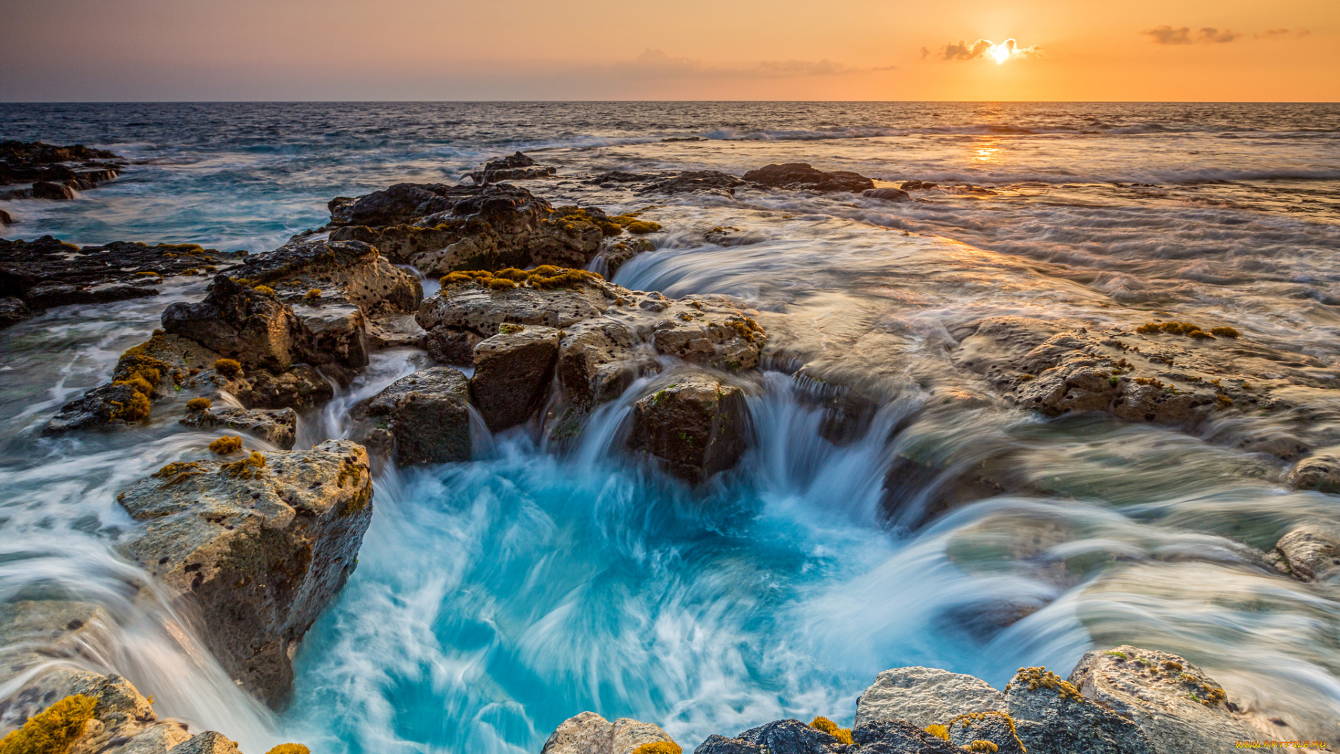 природа, восходы, закаты, закат, небо, побережье, море