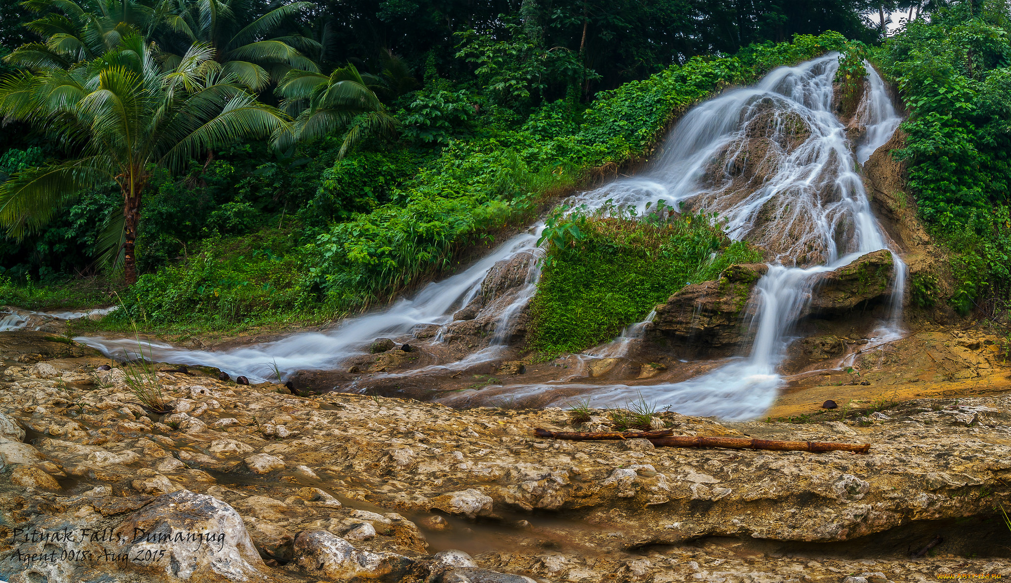природа, водопады, лес, река, водопад