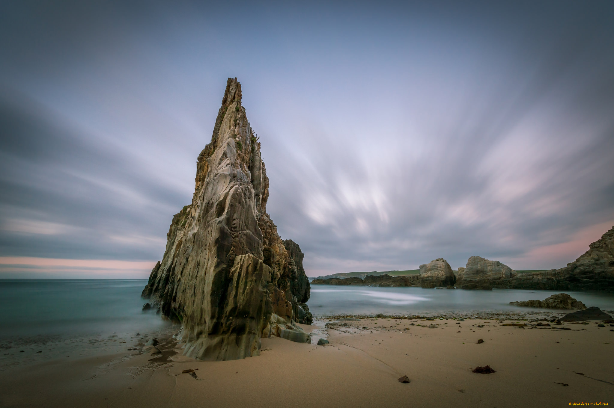 природа, побережье, скала, берег, океан