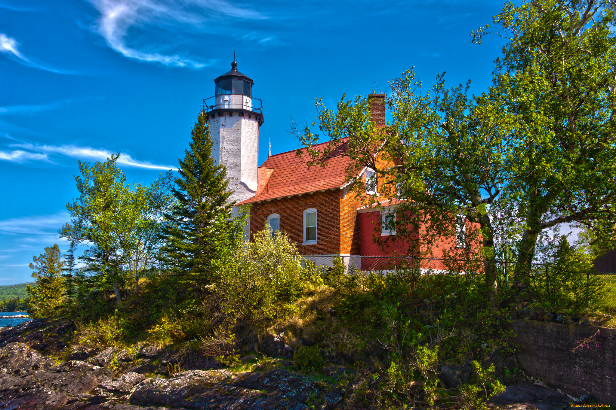 природа, маяки, побережье, маяк