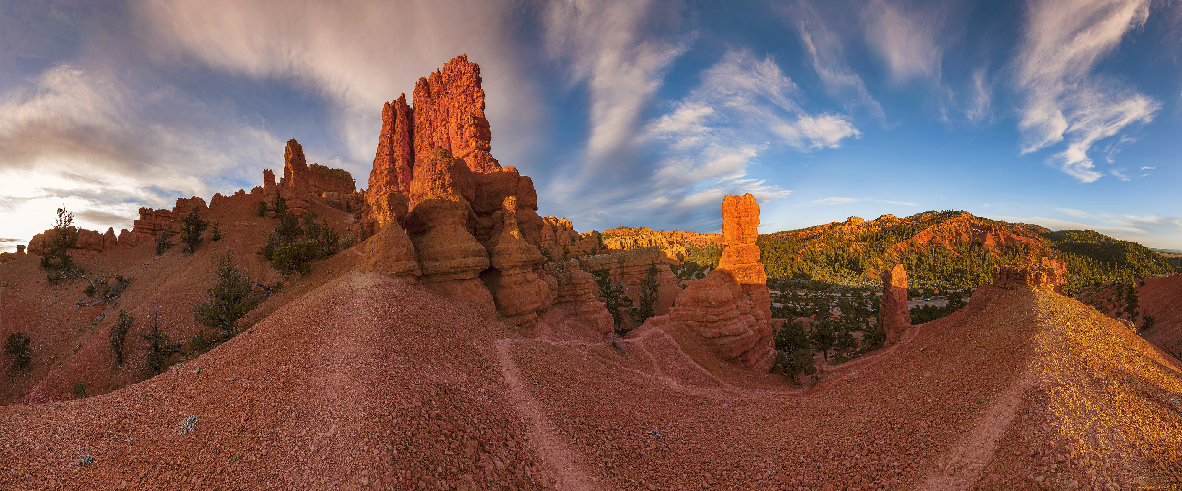 природа, горы, скалы, небо, пейзаж, облака, панорама