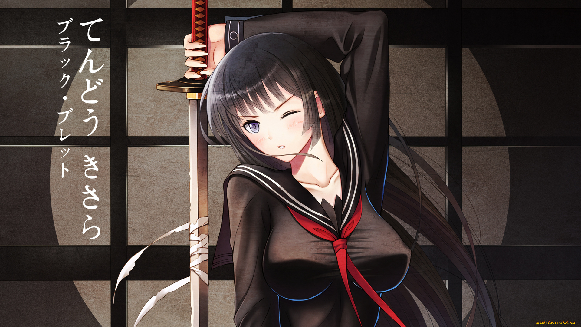 аниме, black, bullet, чёрная, пуля