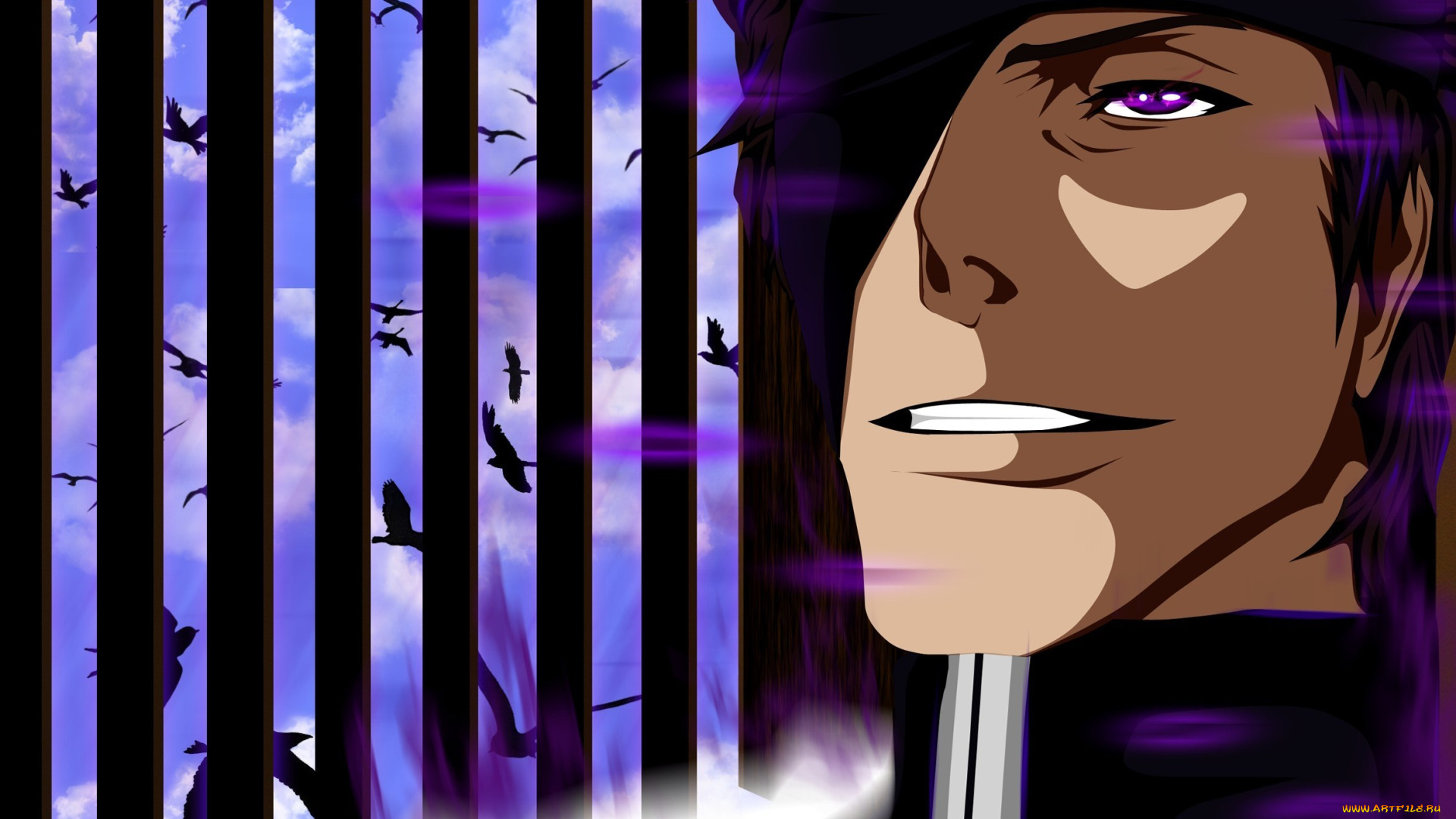 аниме, bleach, айзен