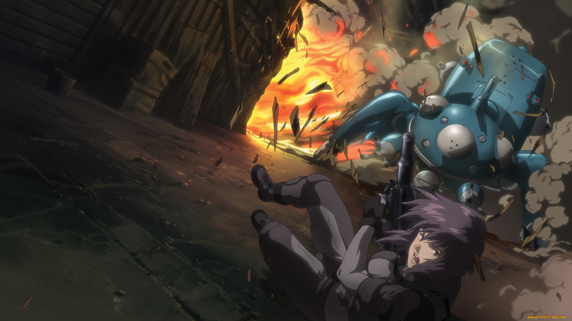 аниме, ghost, in, the, shell, девушка, мотоко, кусанаги