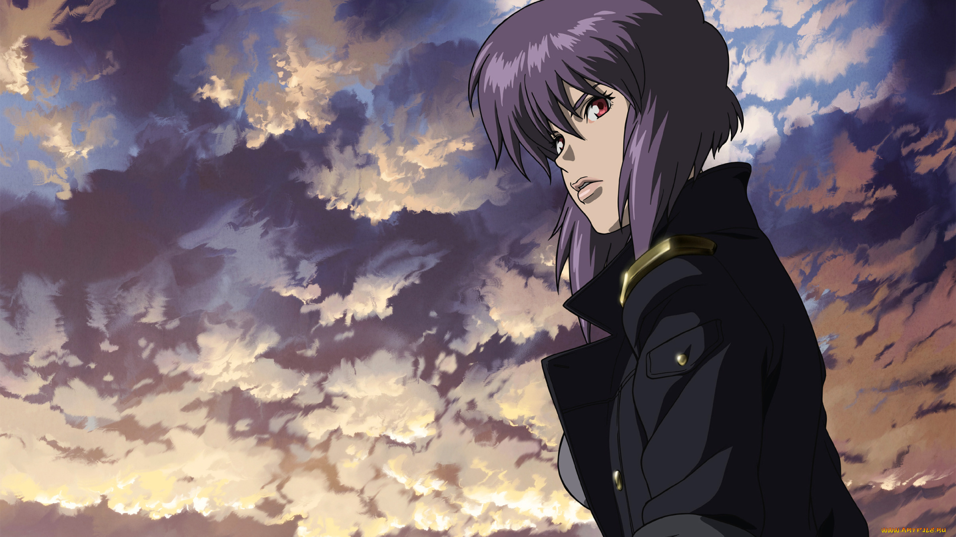 аниме, ghost, in, the, shell, мотоко, кусанаги, девушка