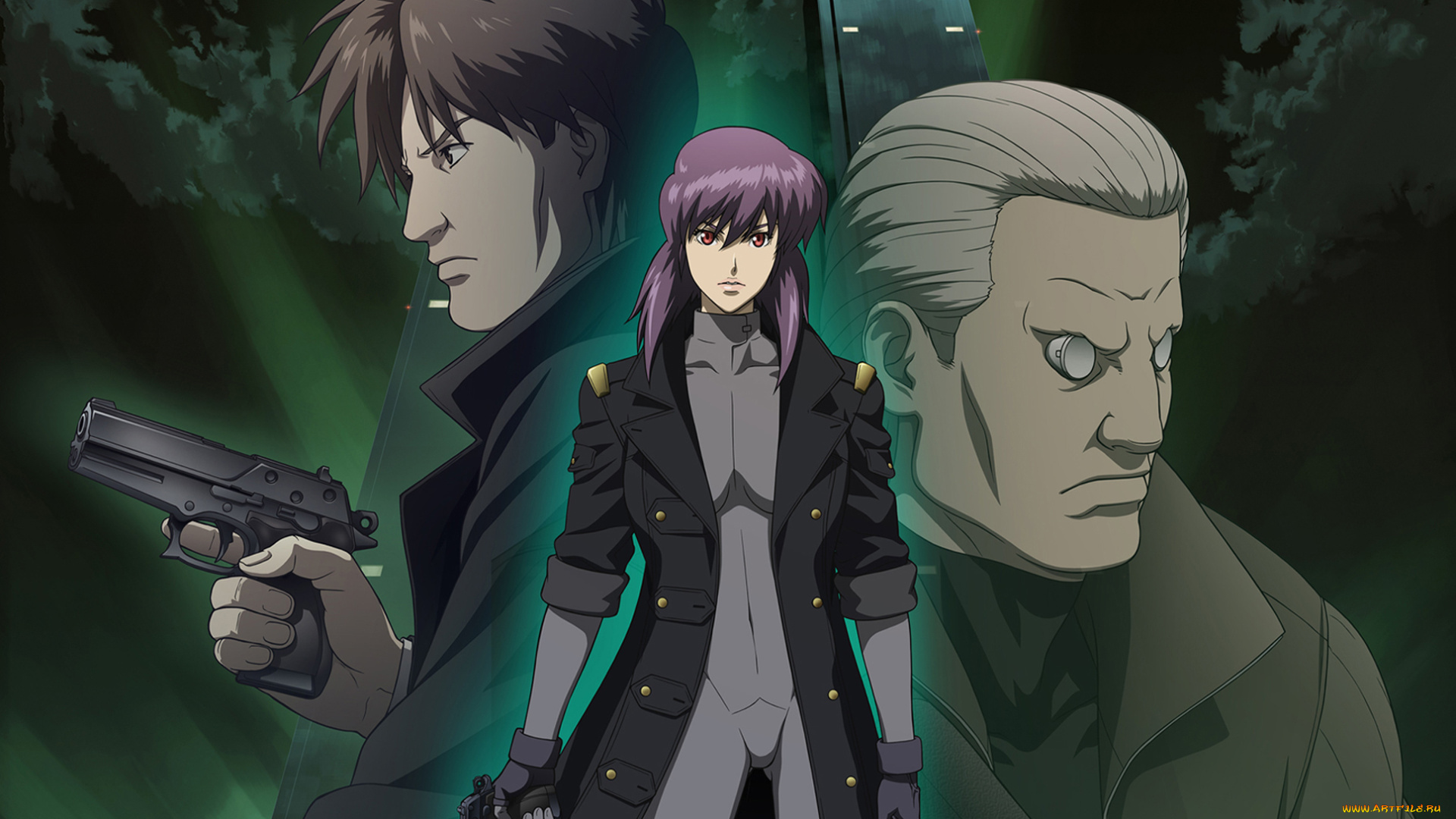 аниме, ghost, in, the, shell, мужчины, мотоко, кусанаги, девушка