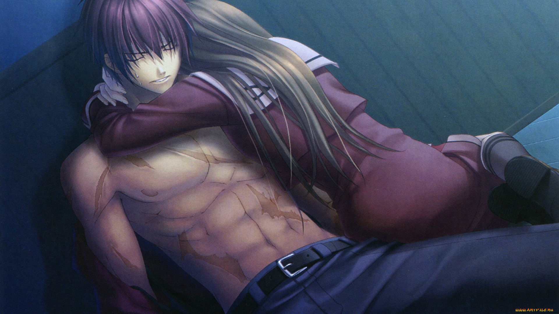 аниме, hiiro, no, kakera, объятия