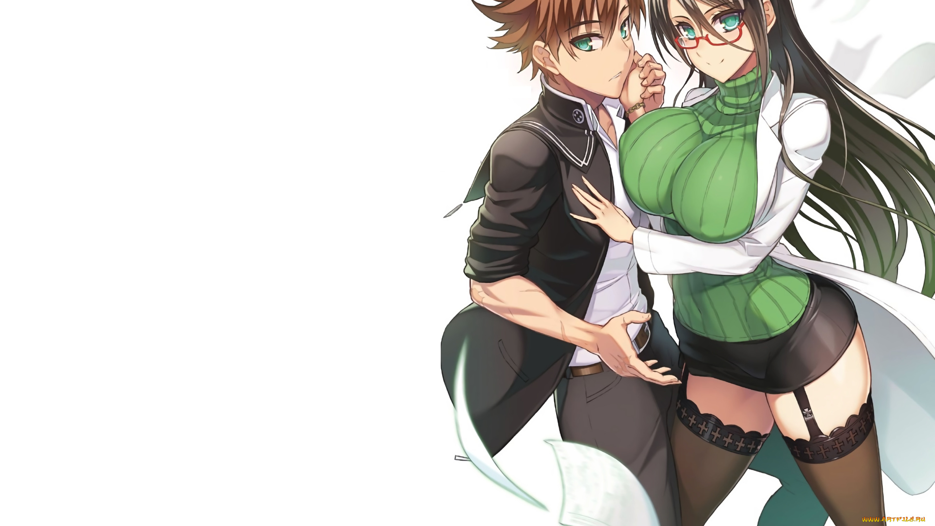 аниме, shinmai, maou, no, testament, двое, девушка, парень