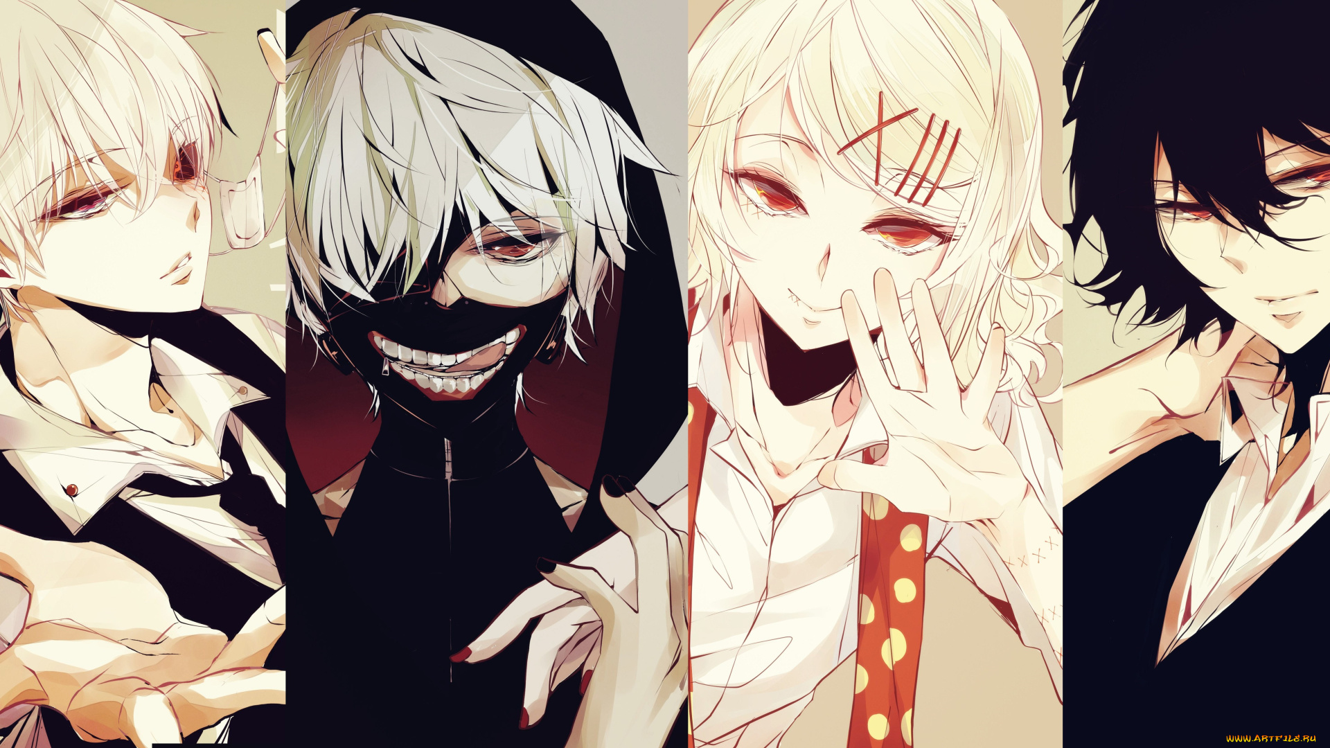 аниме, tokyo, ghoul, парни, канеки