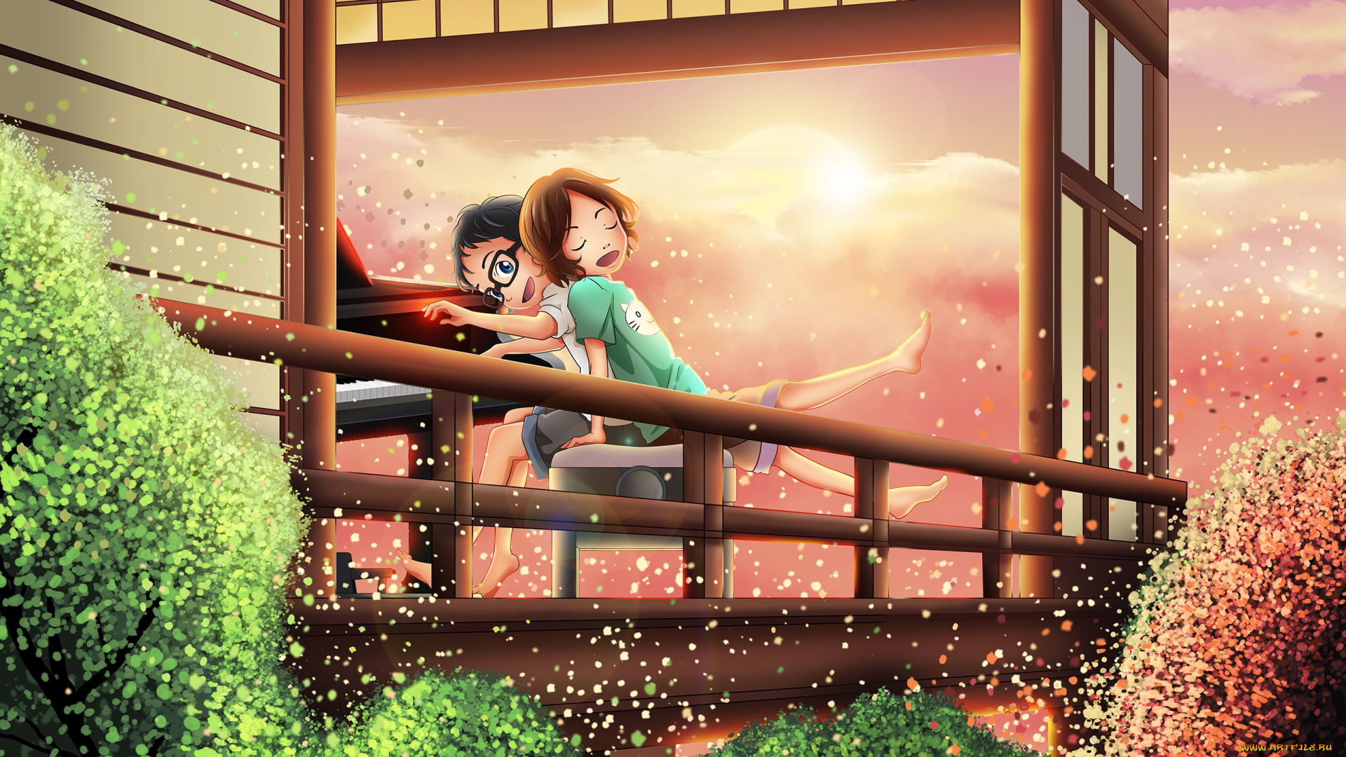 аниме, unknown, , другое, девушка, взгляд, фон