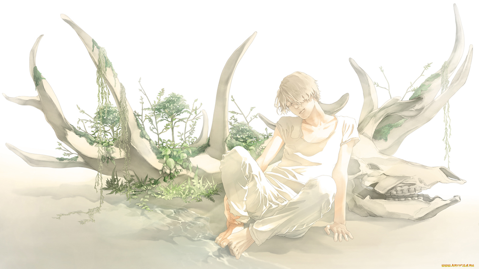 аниме, unknown, , другое, парень, кости