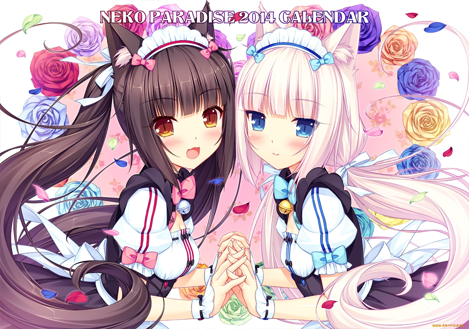 аниме, nekopara, фон, взгляд, девушки