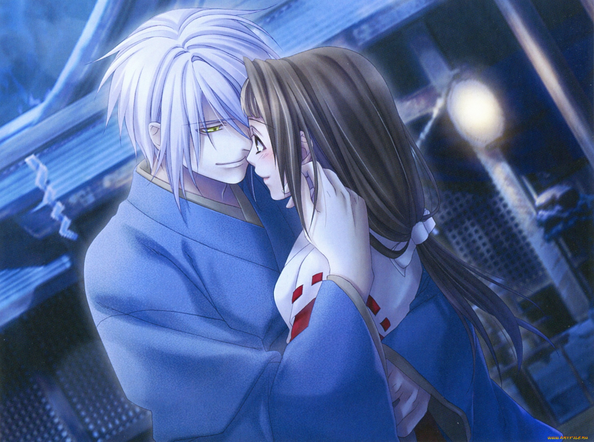 аниме, hiiro, no, kakera, романтика, объятия