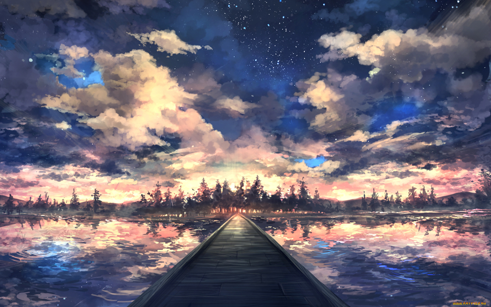 аниме, unknown, , другое, пейзаж