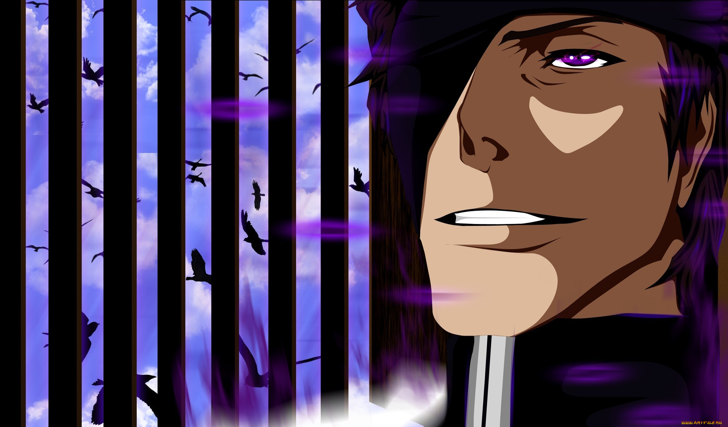 аниме, bleach, айзен