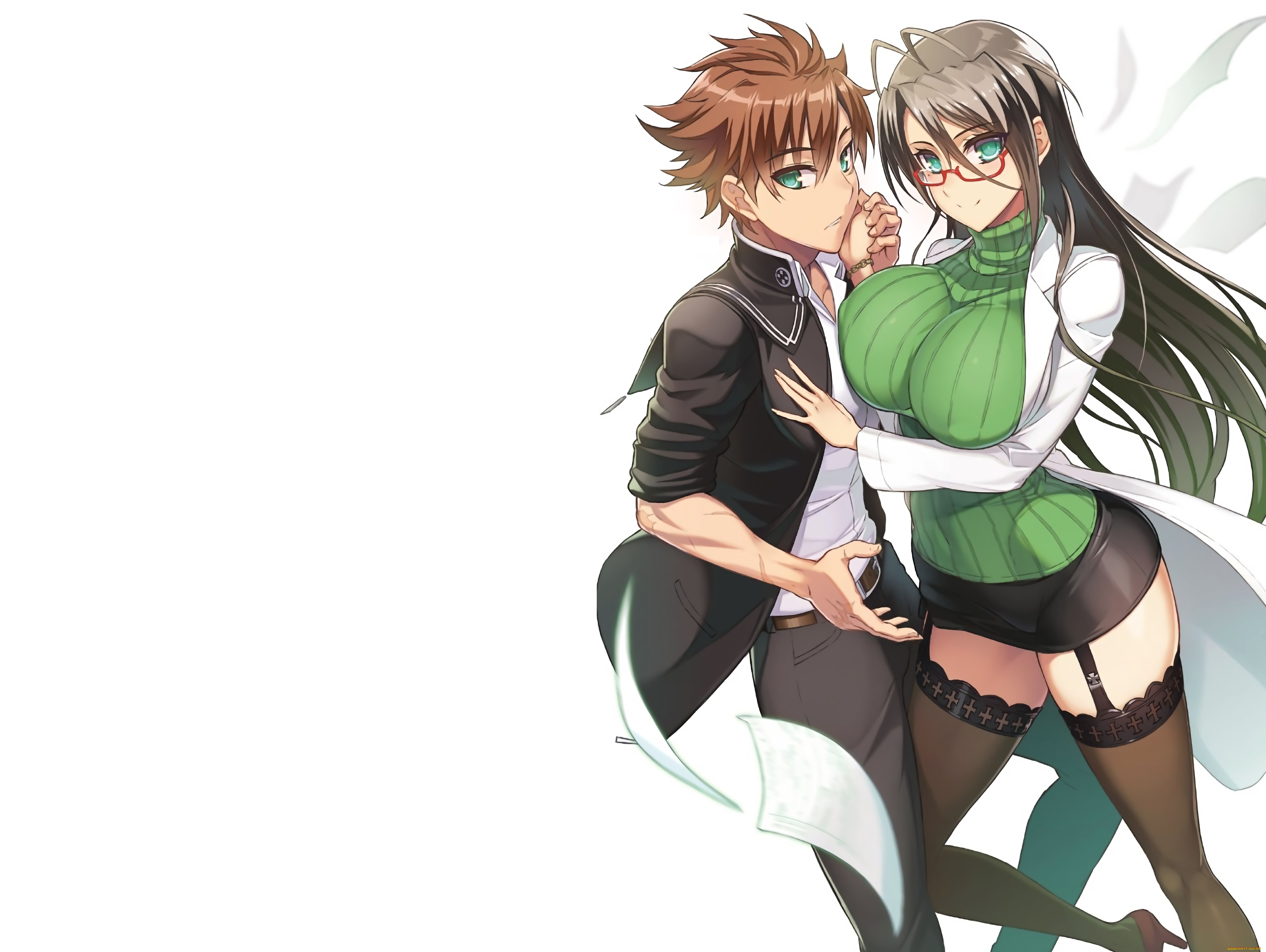 аниме, shinmai, maou, no, testament, двое, девушка, парень