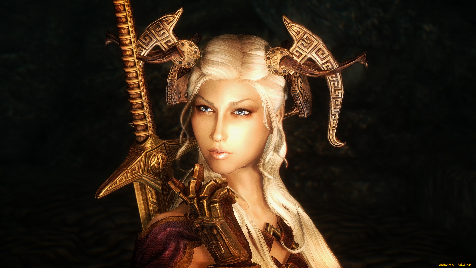 3д, графика, фантазия, , fantasy, фон, взгляд, девушка