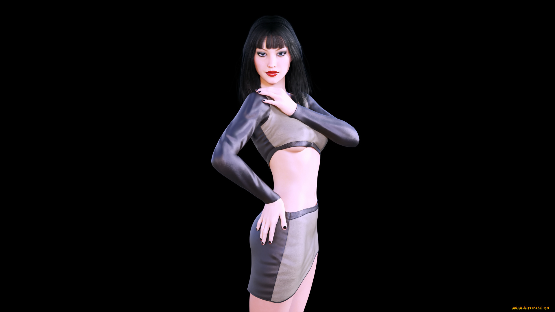 3д, графика, люди, , people, девушка, взгляд, фон