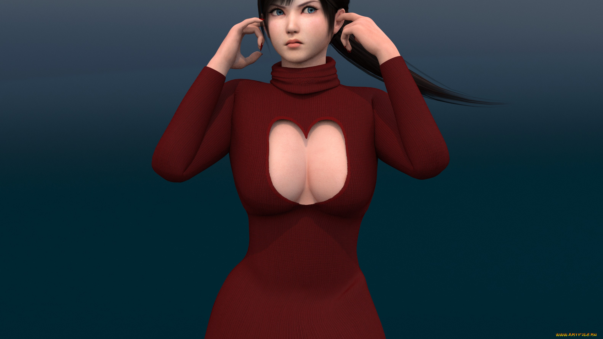 3д, графика, люди, , people, девушка, взгляд, фон